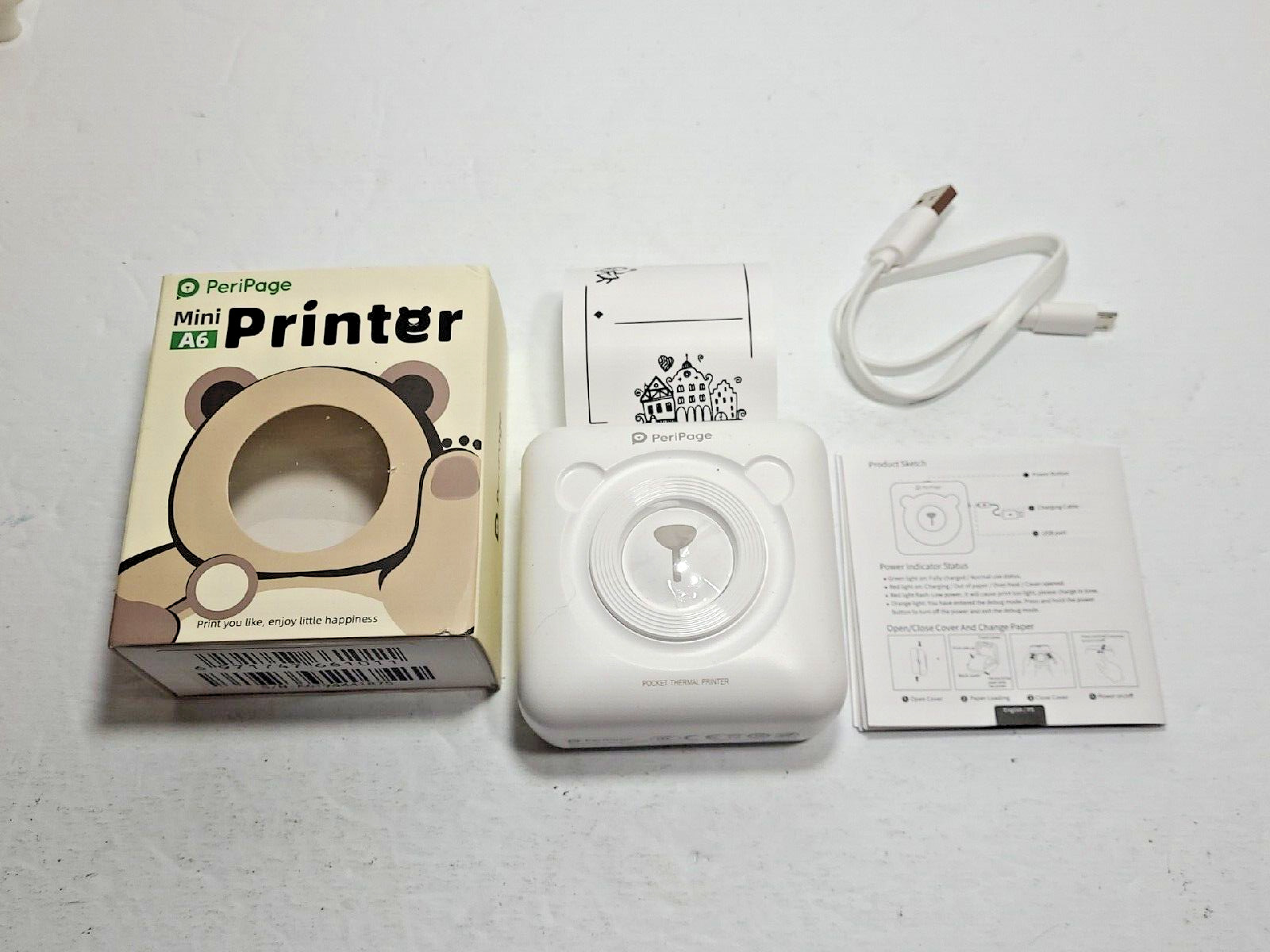 PeriPage Mini A6 Printer Wireless Portable Thermal Bluetooth Photo 