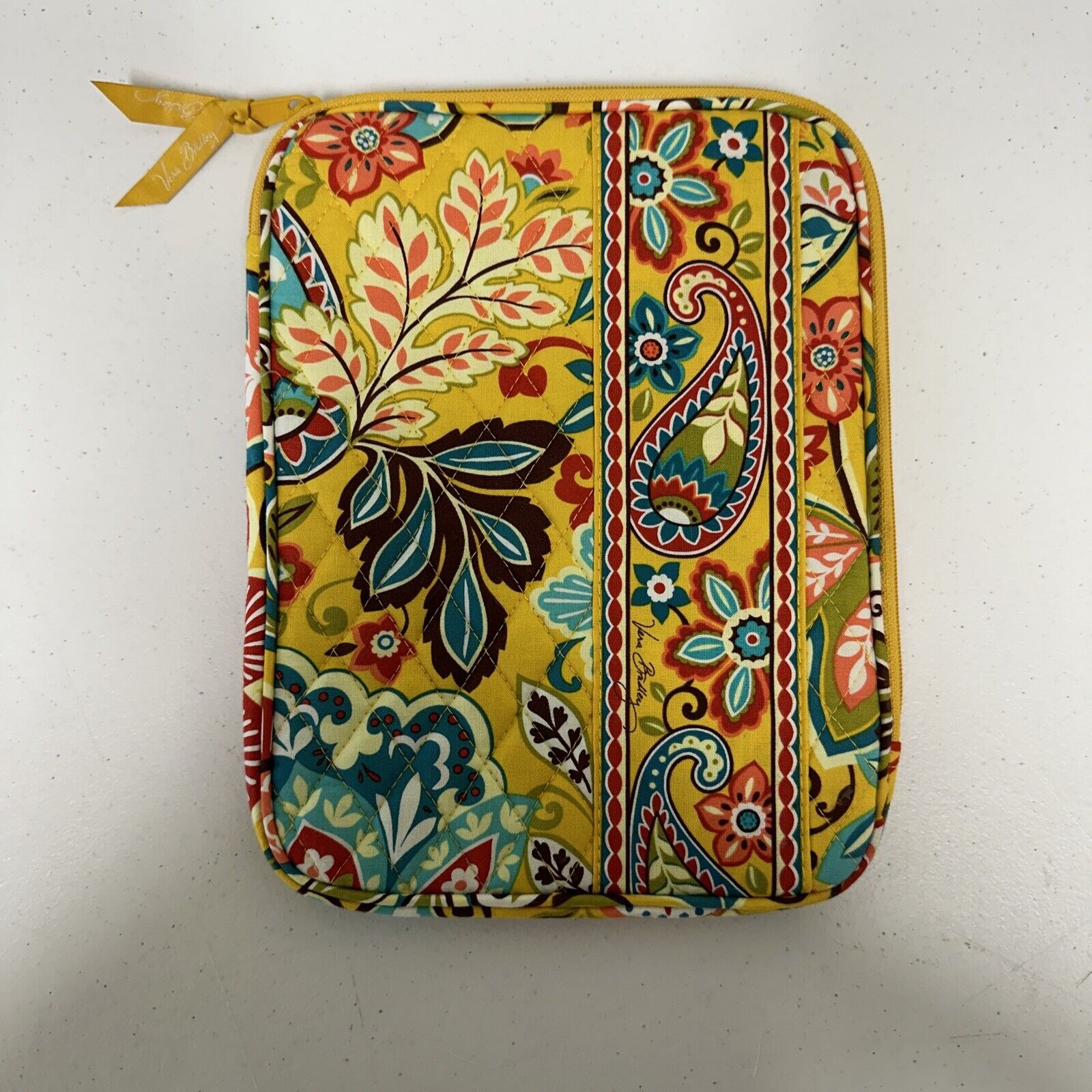 Vera Bradley Tablet Case Zip Around Provencal Golden Soft Side. 10.5” By 8.5”