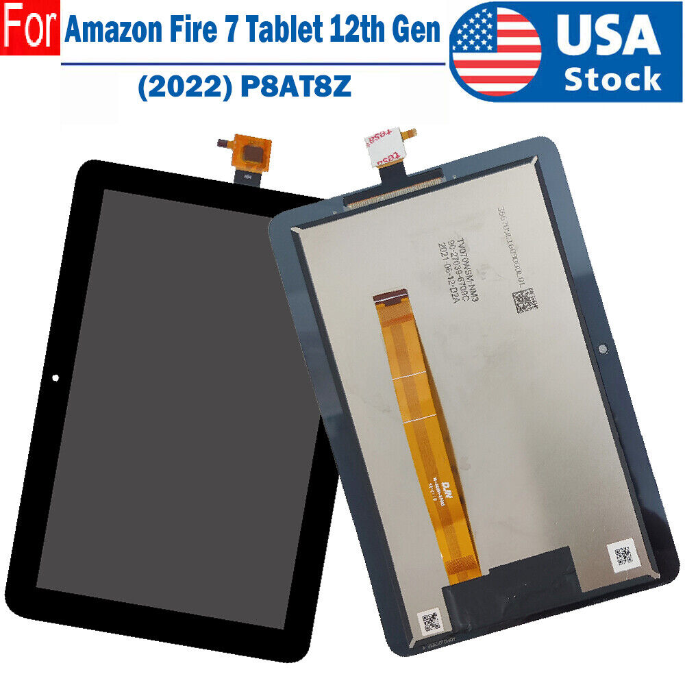 Repair Parts Touch Screen Digitizer Glass For Amazon Fire 7 12th Gen 2022 P8AT8Z