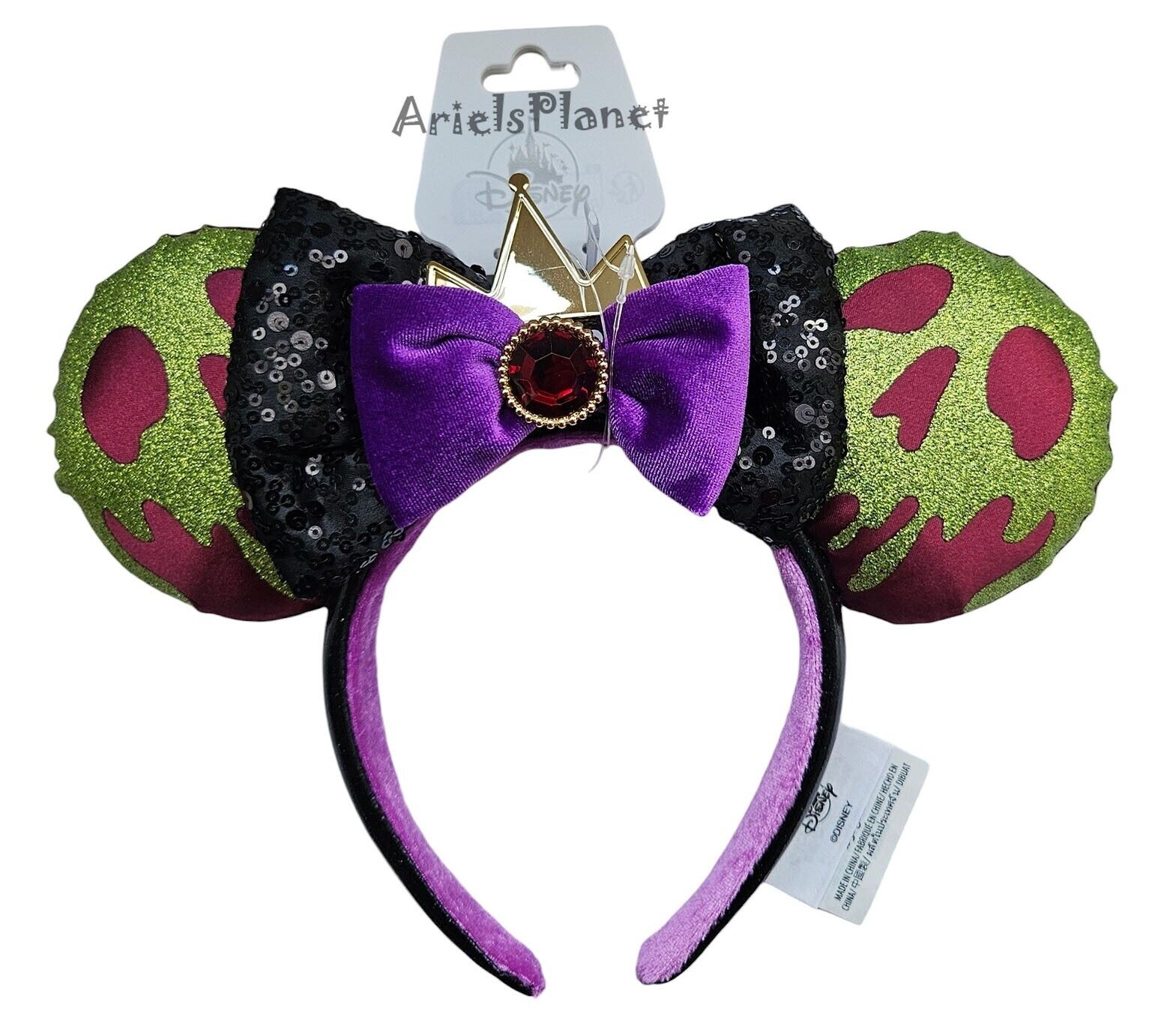 2024 Disney Parks Snow White Evil Queen Poison Apple Minnie Ear Headband
