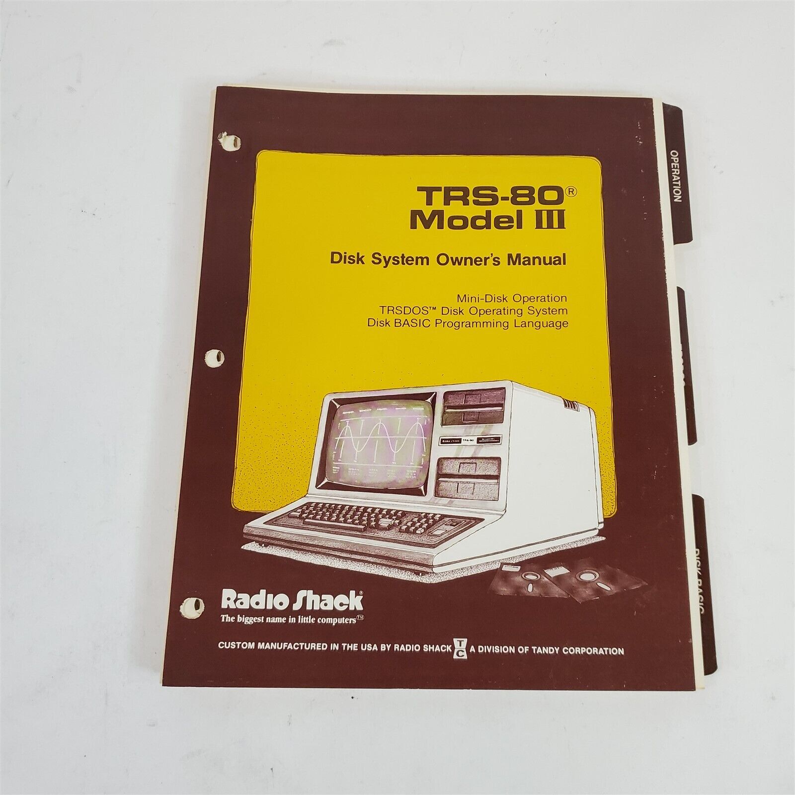 Vintage Original TRS-80 Model III Disk System Owner\'s Manual Loose Leaf 26-2111