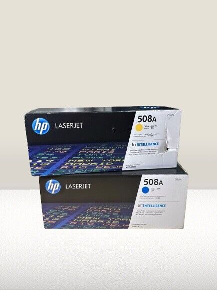 Lot of 2 - Genuine HP 508A Toners CF361A CF362A New Sealed BOXES M552