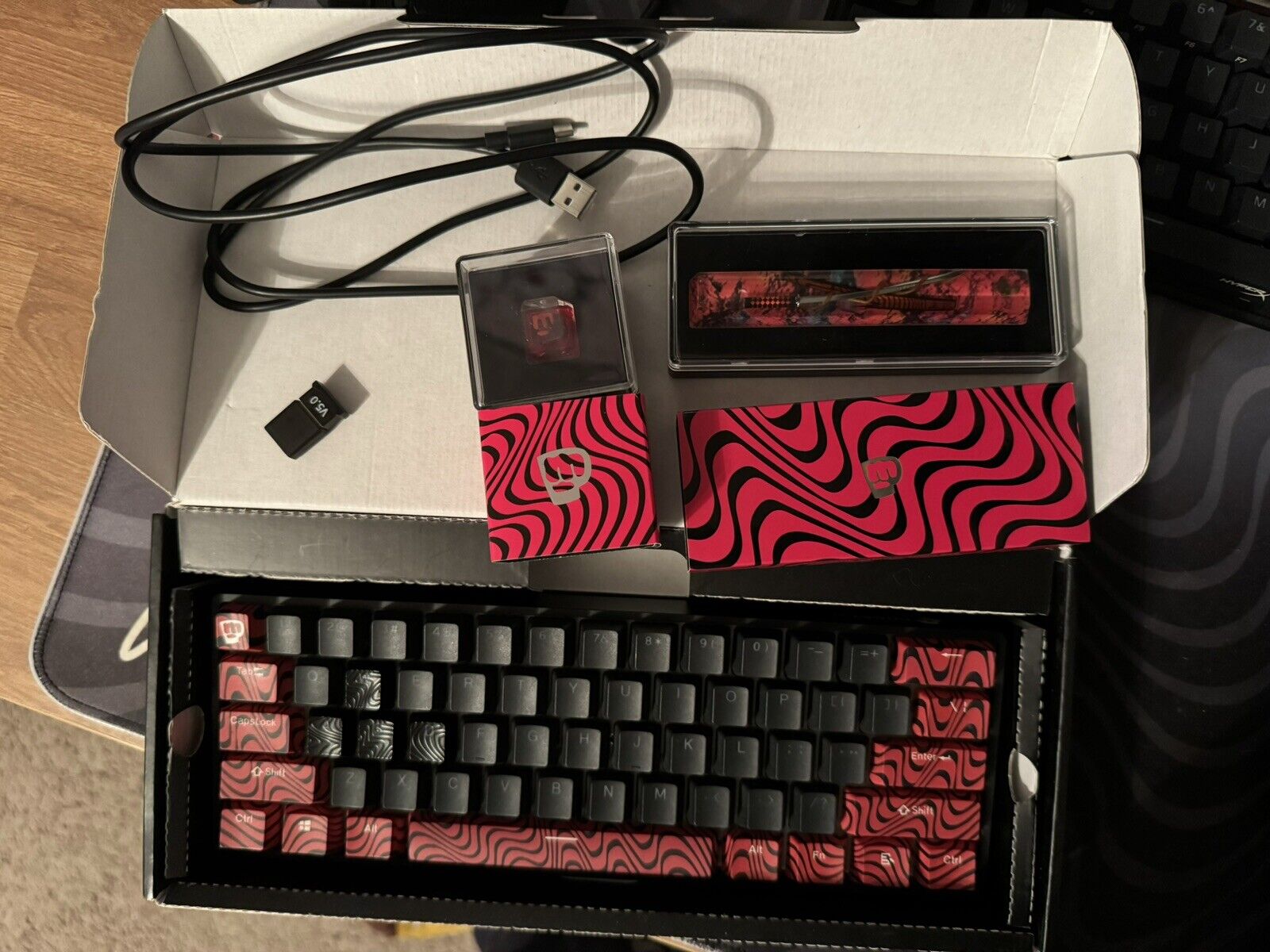 Ghost Pewdiepie A1 Wireless Aluminum Keyboard Limited Edition Keycaps