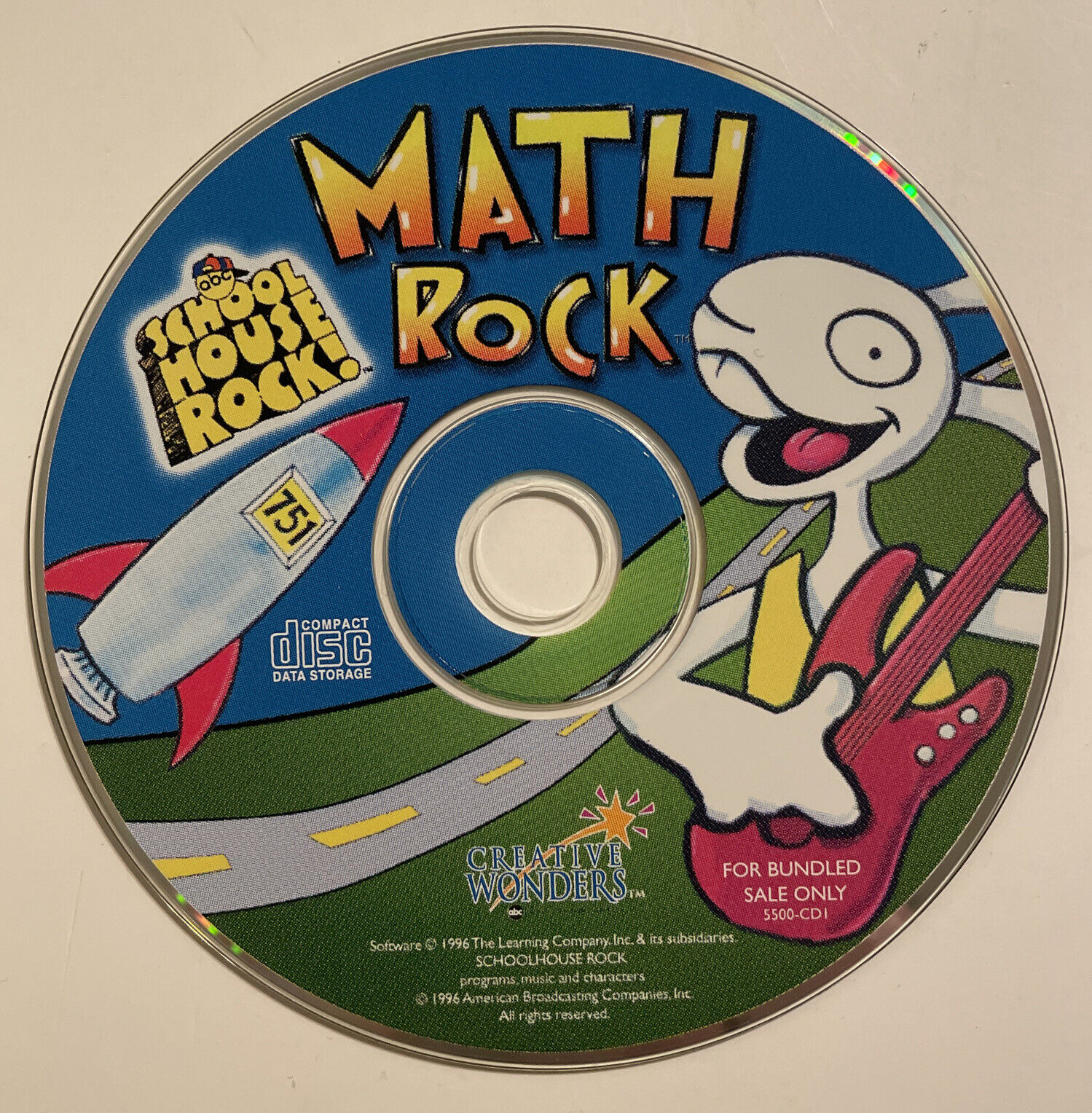 Schoolhouse Rock PC - Math Rock - Creative Wonders 1996￼ DISC ONLY