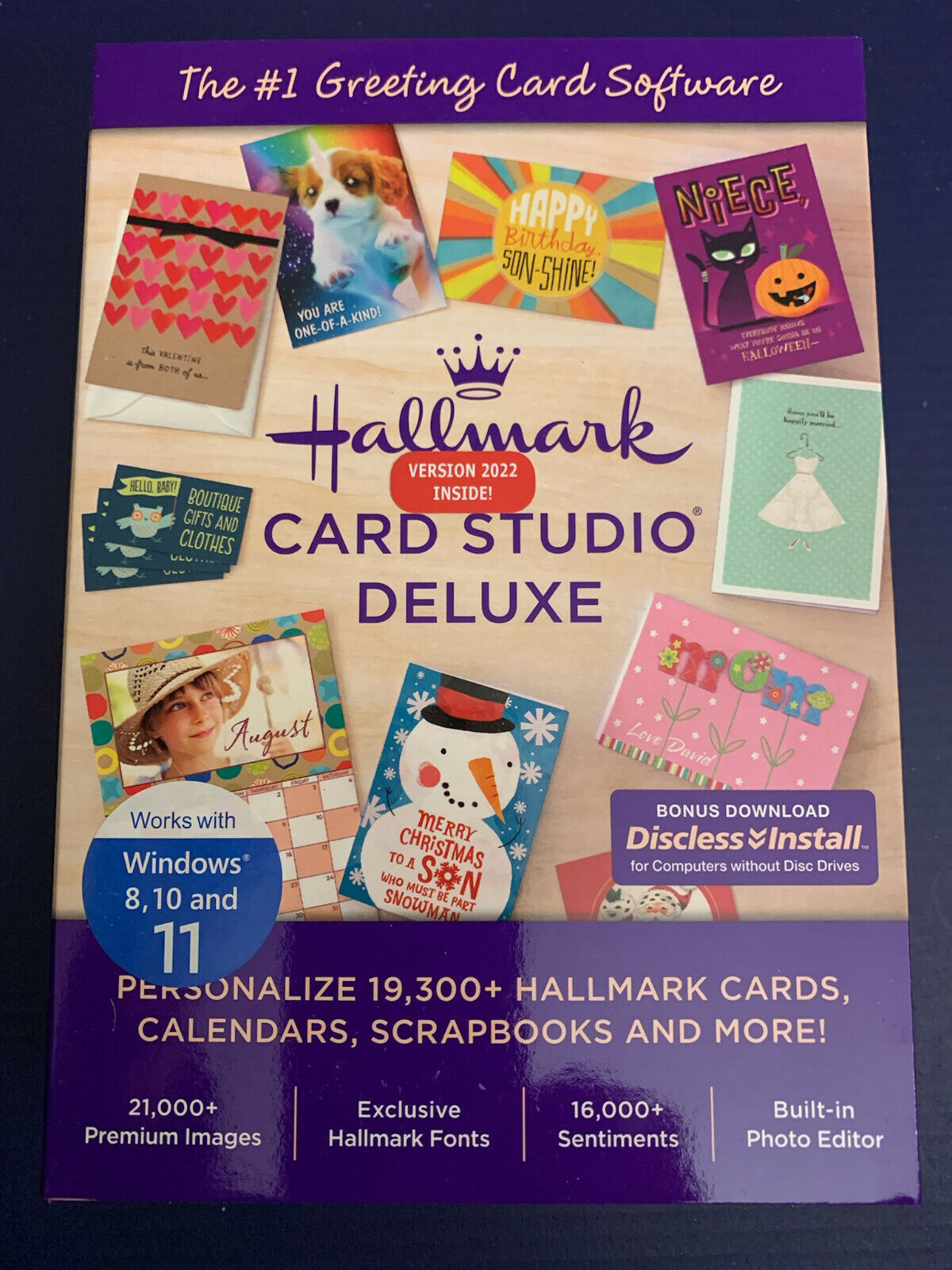 Box Hallmark Card Studio Deluxe v. 22: DVDs, Win 8 10 & 11, Ships Worldwide