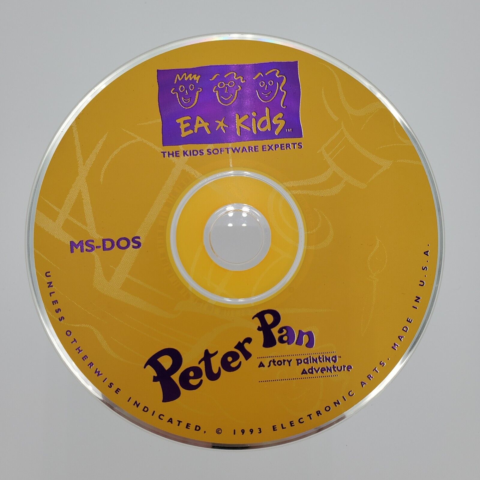 Peter Pan A Story Painting Adventure CD-ROM 1993 Rare MS-DOS EA Kids