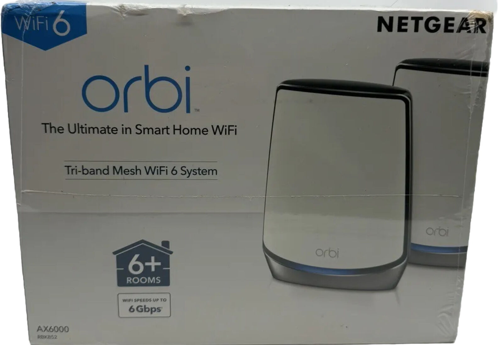 NETGEAR Orbi Whole Home Mesh Wi-Fi 6 System (RBK852) AX6000 NEW/SEALED