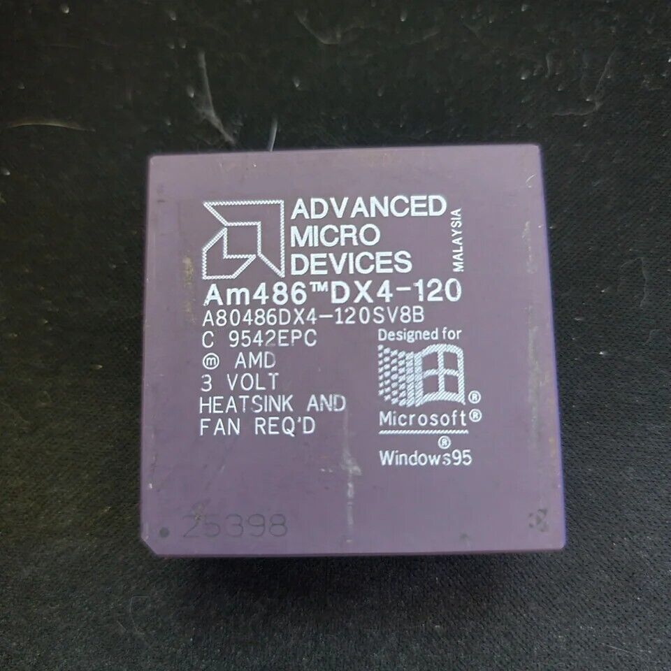 Rare AMD Am486-DX4-120 MHz A80486DX4-120 Vintage CPU MODDED READ DESCRIPTION