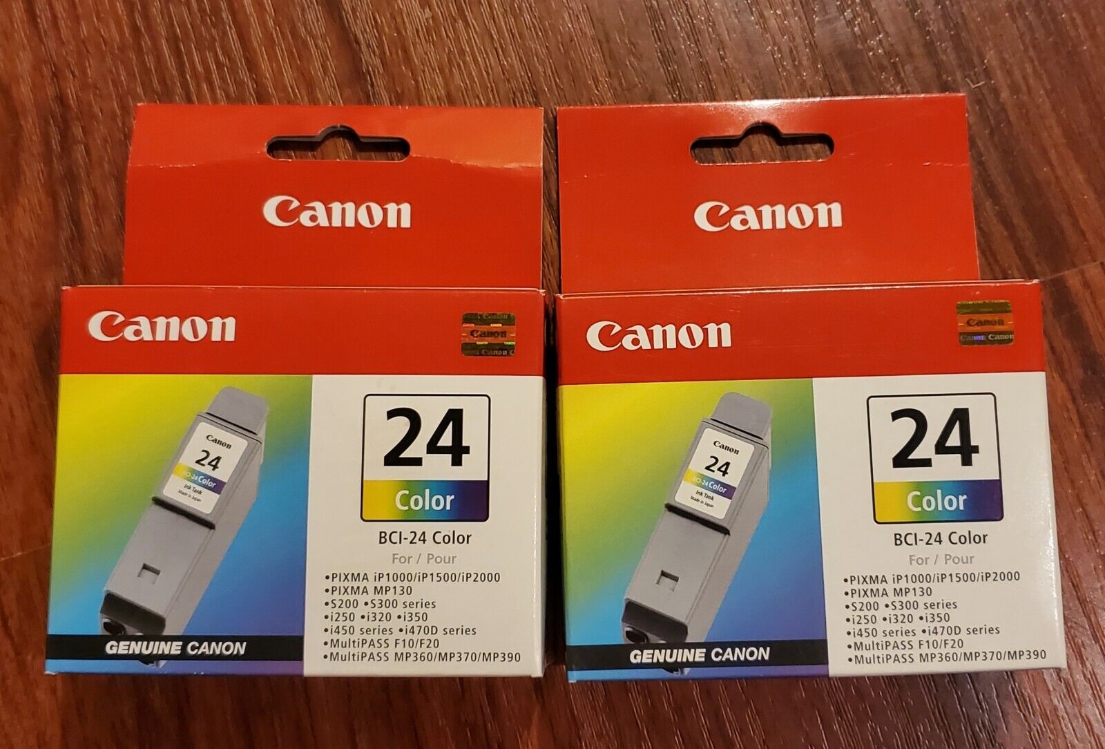 *NEW/SEALED* x2 Genuine Canon BCI-24 Color Ink Cartridge