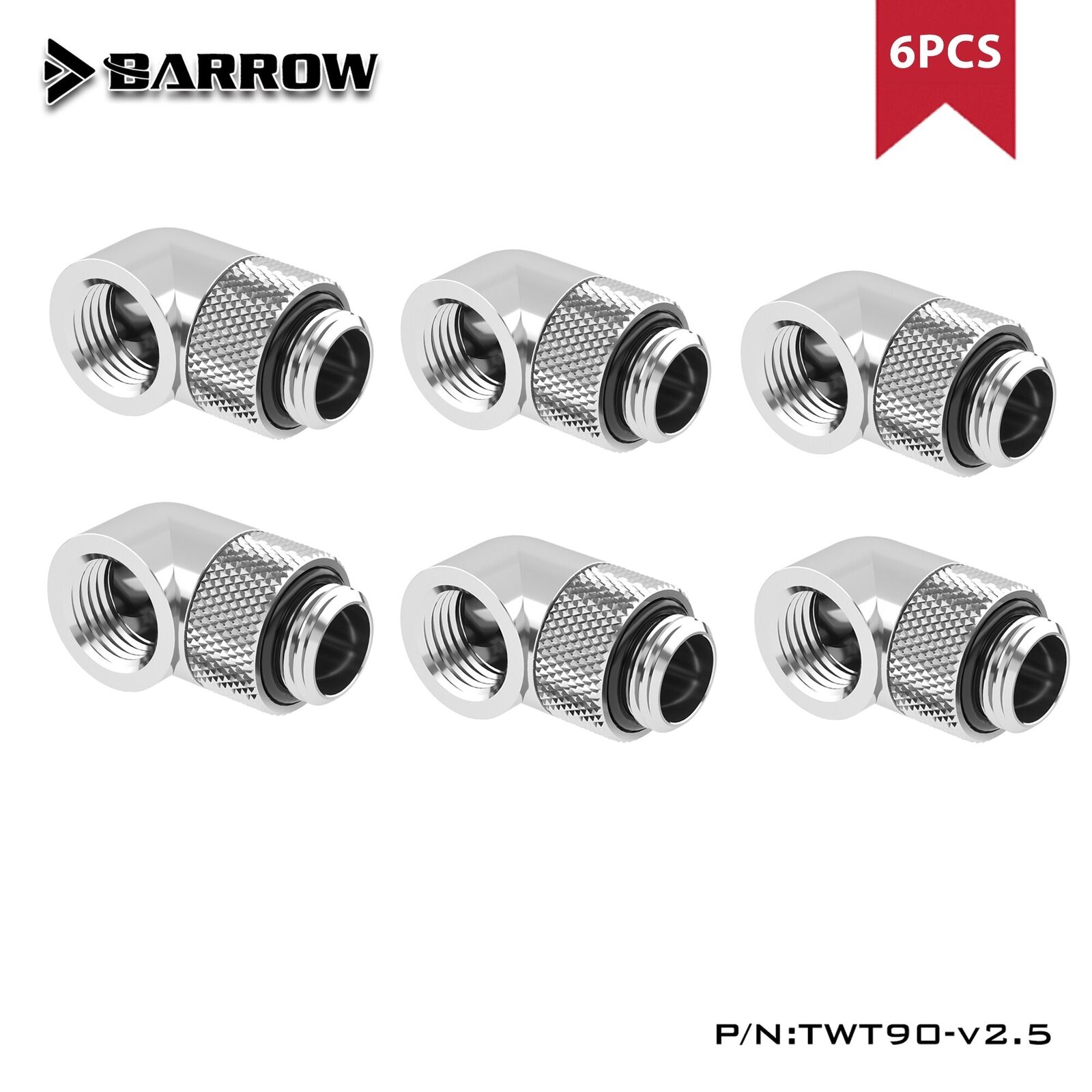 Barrow G1/4\'\' Male to Female 90 Degree Rotary Elbow Fitting for PC Water Cooling