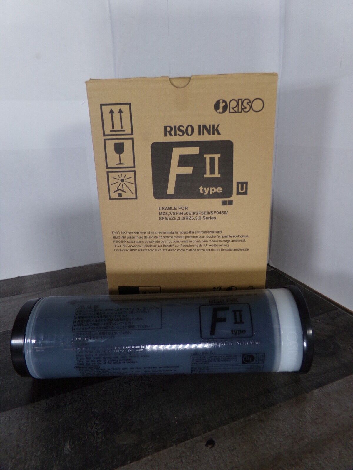 Riso Master S-8113 Black F II Type Duplicator Ink SINGLE Risograph S8113U OEM x1