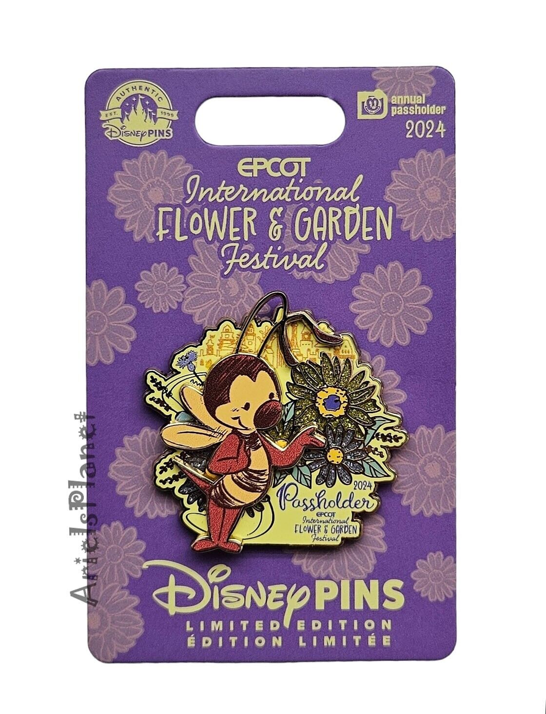 2024 Disney Flower & Garden Festival Spike The Bee Passholder Limited Pin