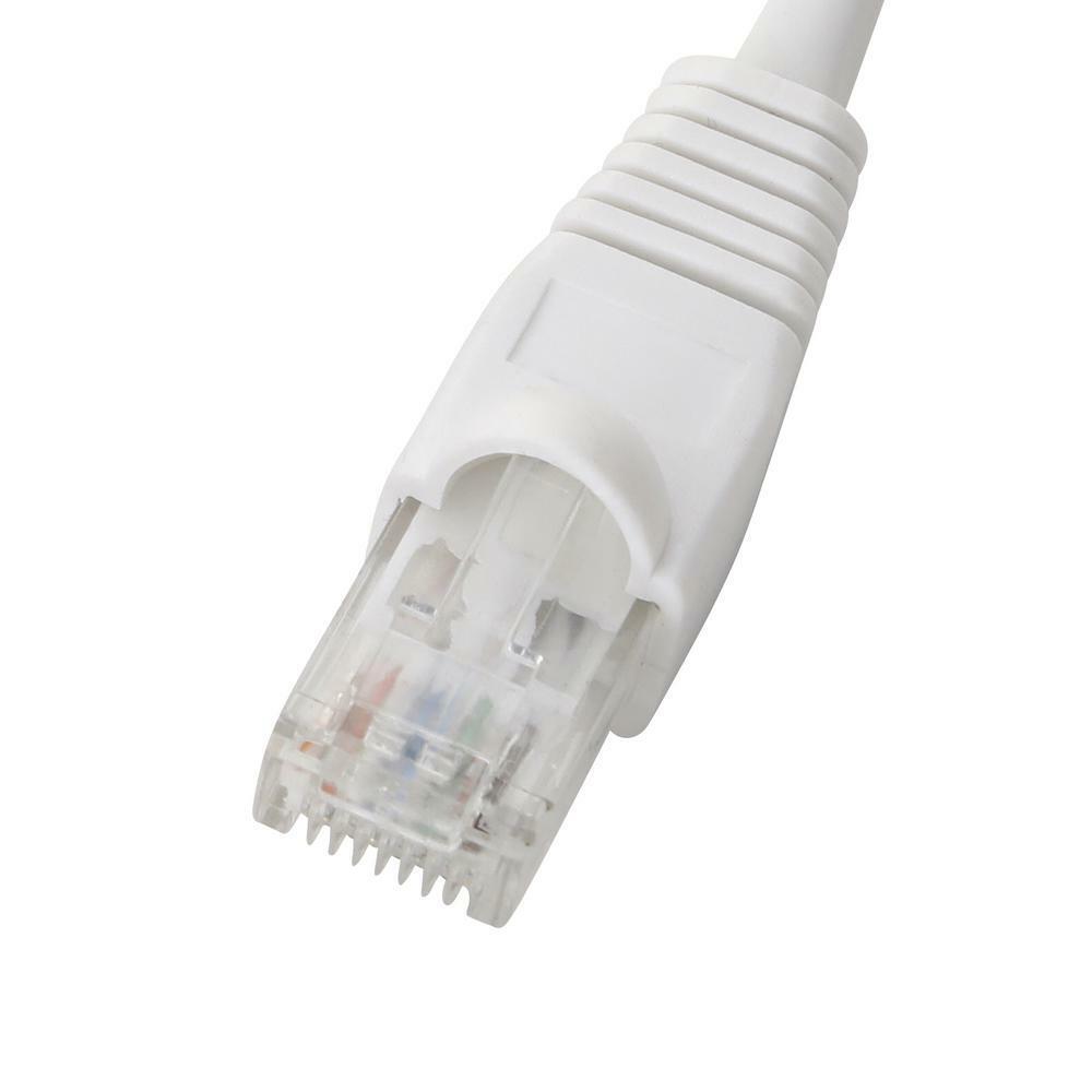 100 Meter Cat6 PLENUM Patch Cable WHITE RJ45 CONNECTORS INSTALLED MADE IN USA