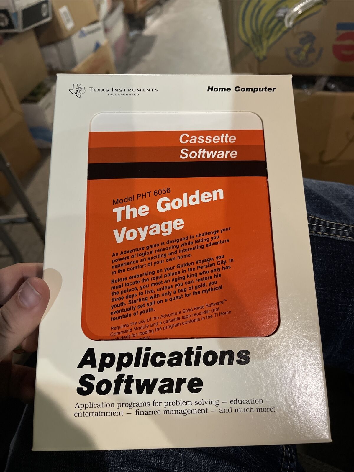 Minty New Nos TI99-4a Home Computer The Golden Voyage Cassette Rare PHT 6056