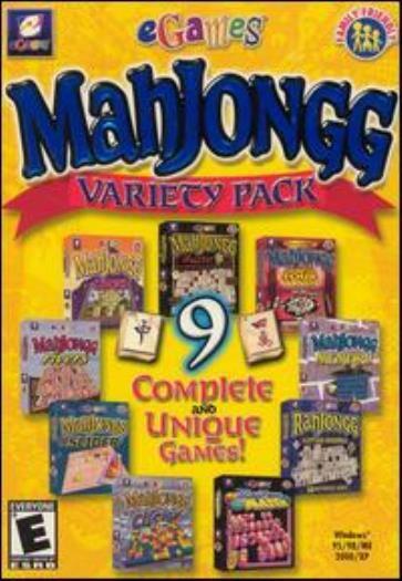 MahJongg Variety Pack 1 PC CD 9 full games Four Winds, RahJongg Curse of Ra etc