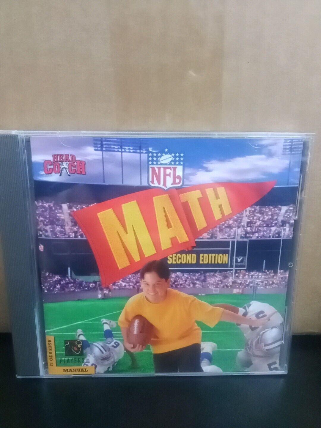 NFL Math 2nd Edition Head Coach 1996 PC CD-ROM Educational Game WIN 3.1/95/Mac