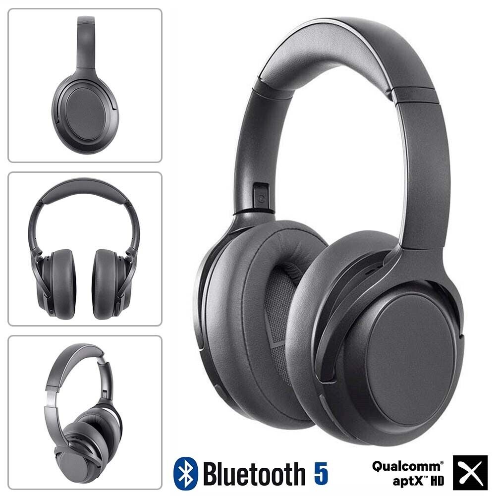 Bluetooth 5 Wireless Headphones Over-Ear Earphones Foldable Headset with Mic