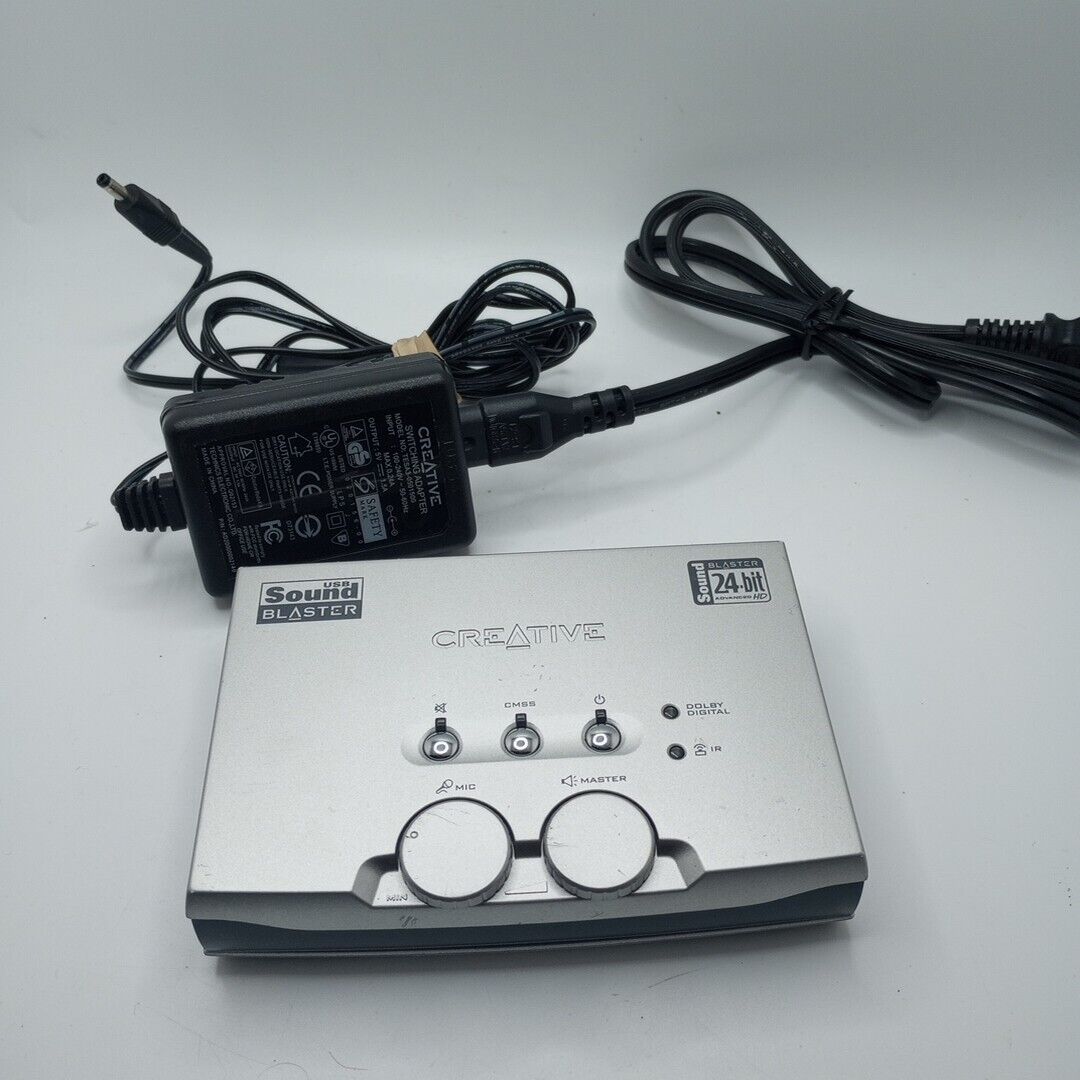#H)Creative Labs SB0300 Portable Silver 24 Bit External USB Sound Blaster w/Cord