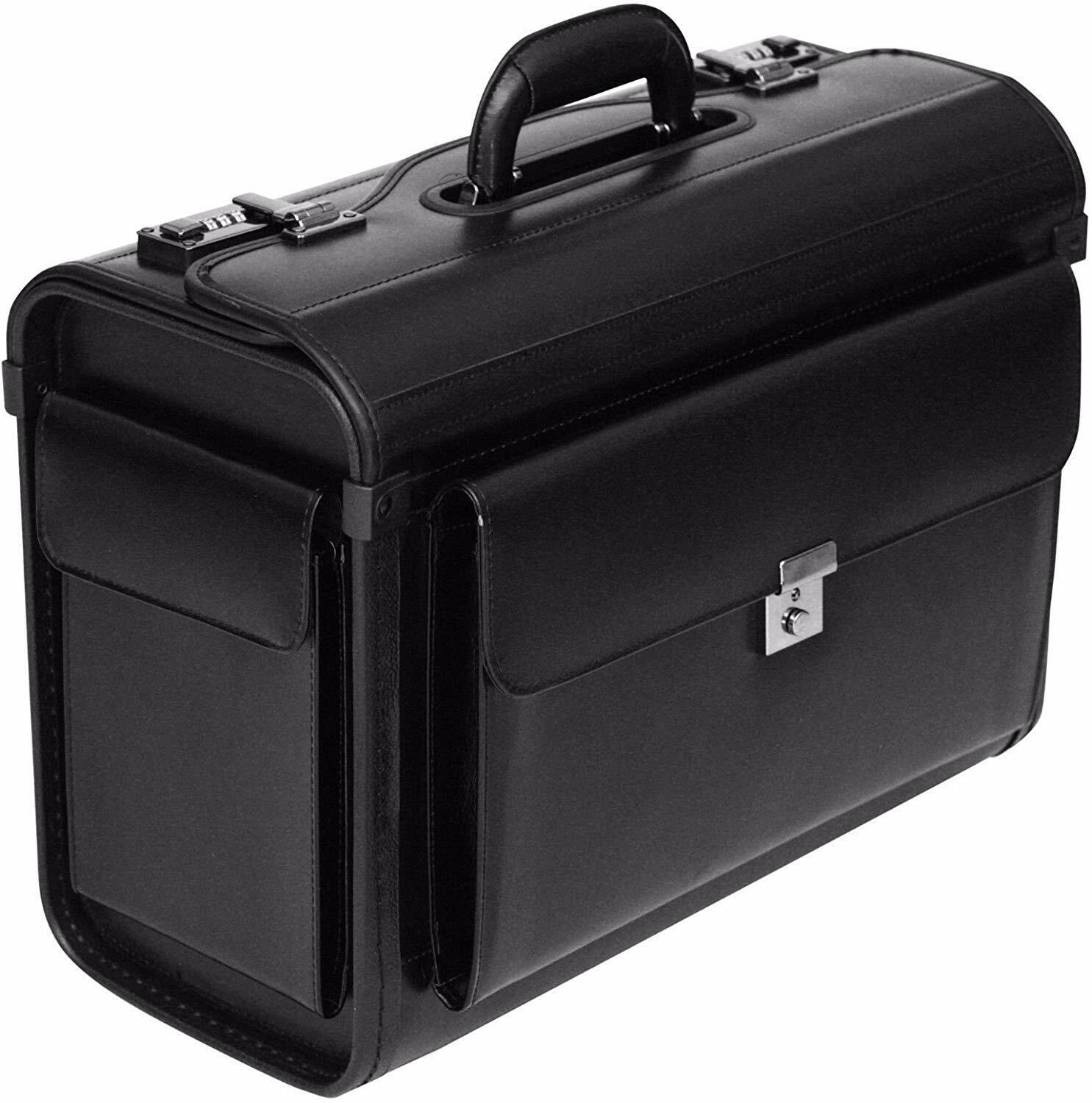 New Executive Flight Pilot Case Business Laptop Travel Work Cabin Bag Briefcase 