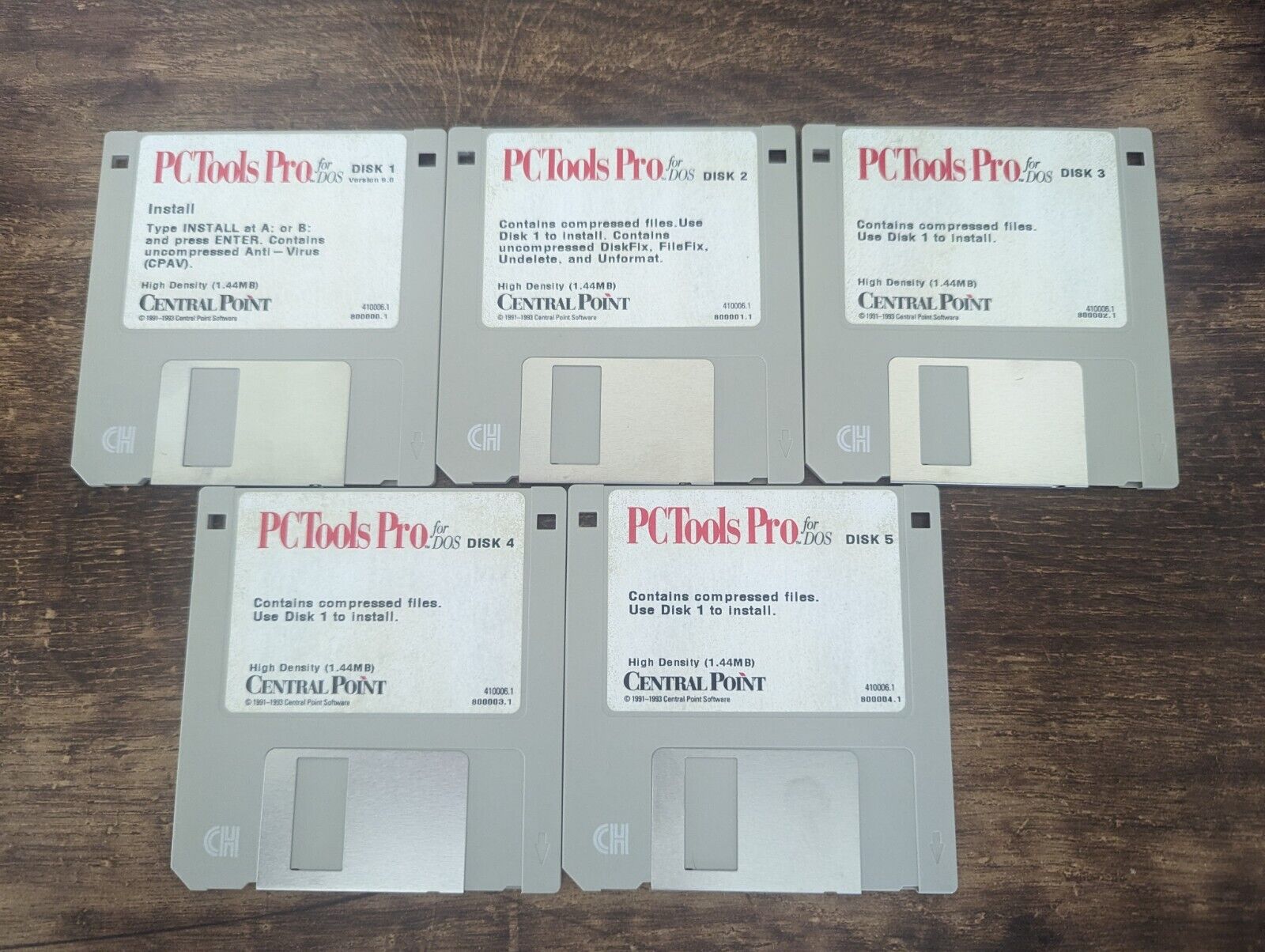 Central Point PC Tools for DOS, Version 9, 1.44MB Floppies