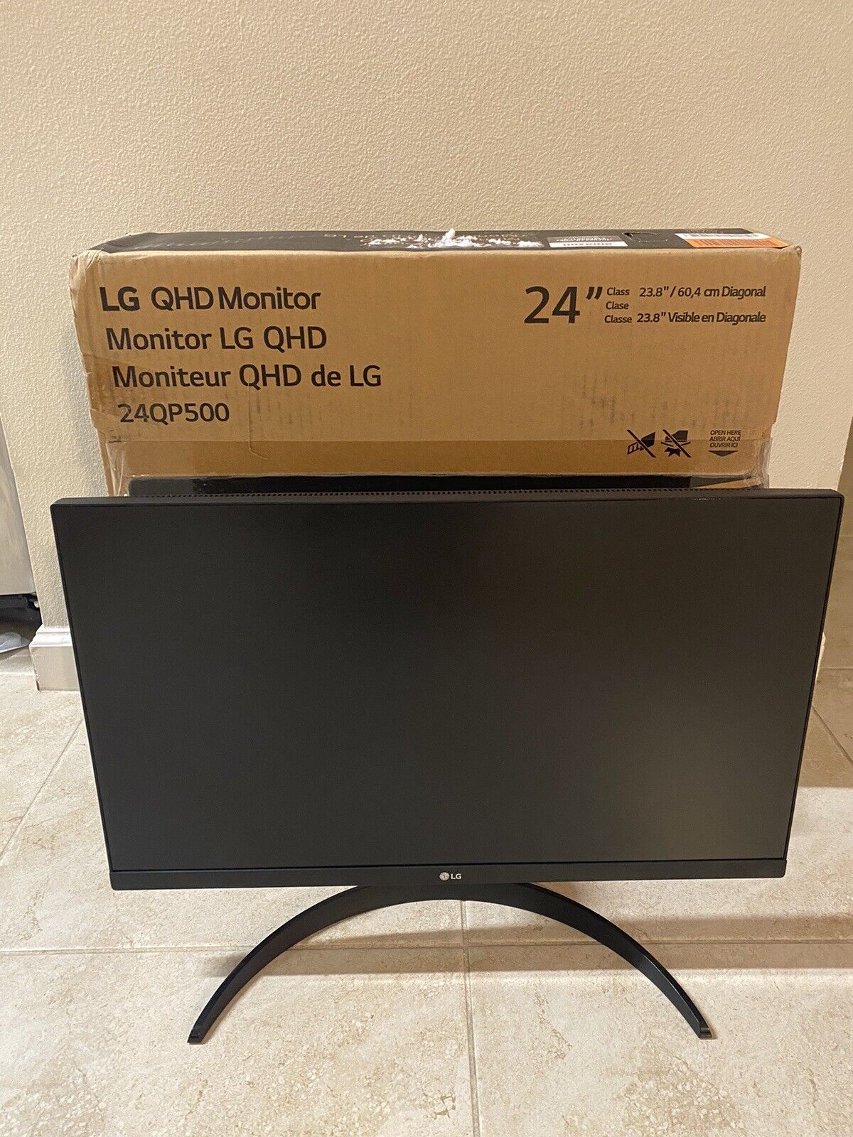 LG 24QP500-B 24\'\' 16:9 QHD IPS HDR Monitor with AMD FreeSync