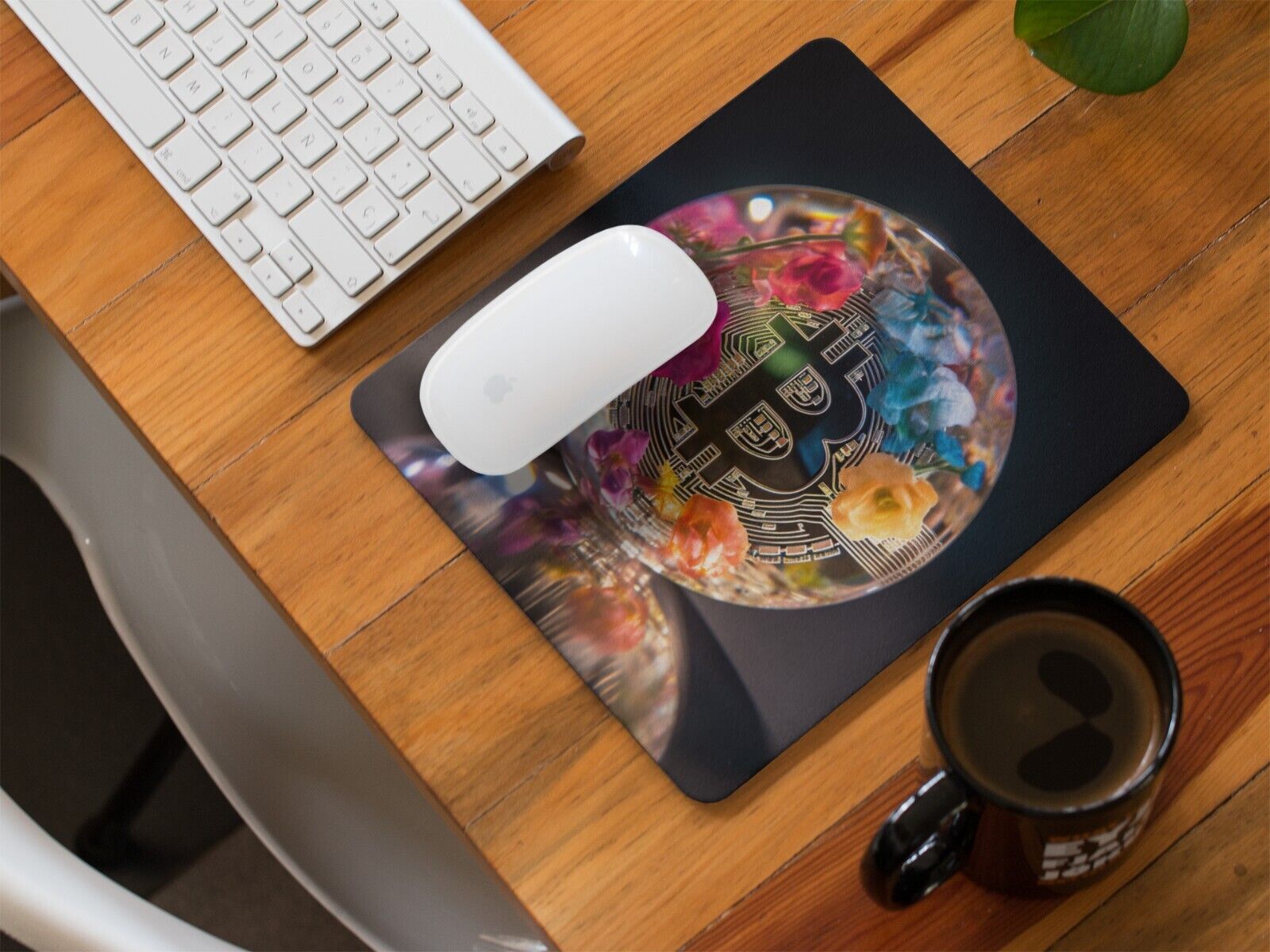 Mouse Pad Bit Art Coin Office Gift Desk Computer Gaming Thick Non-slip Durable