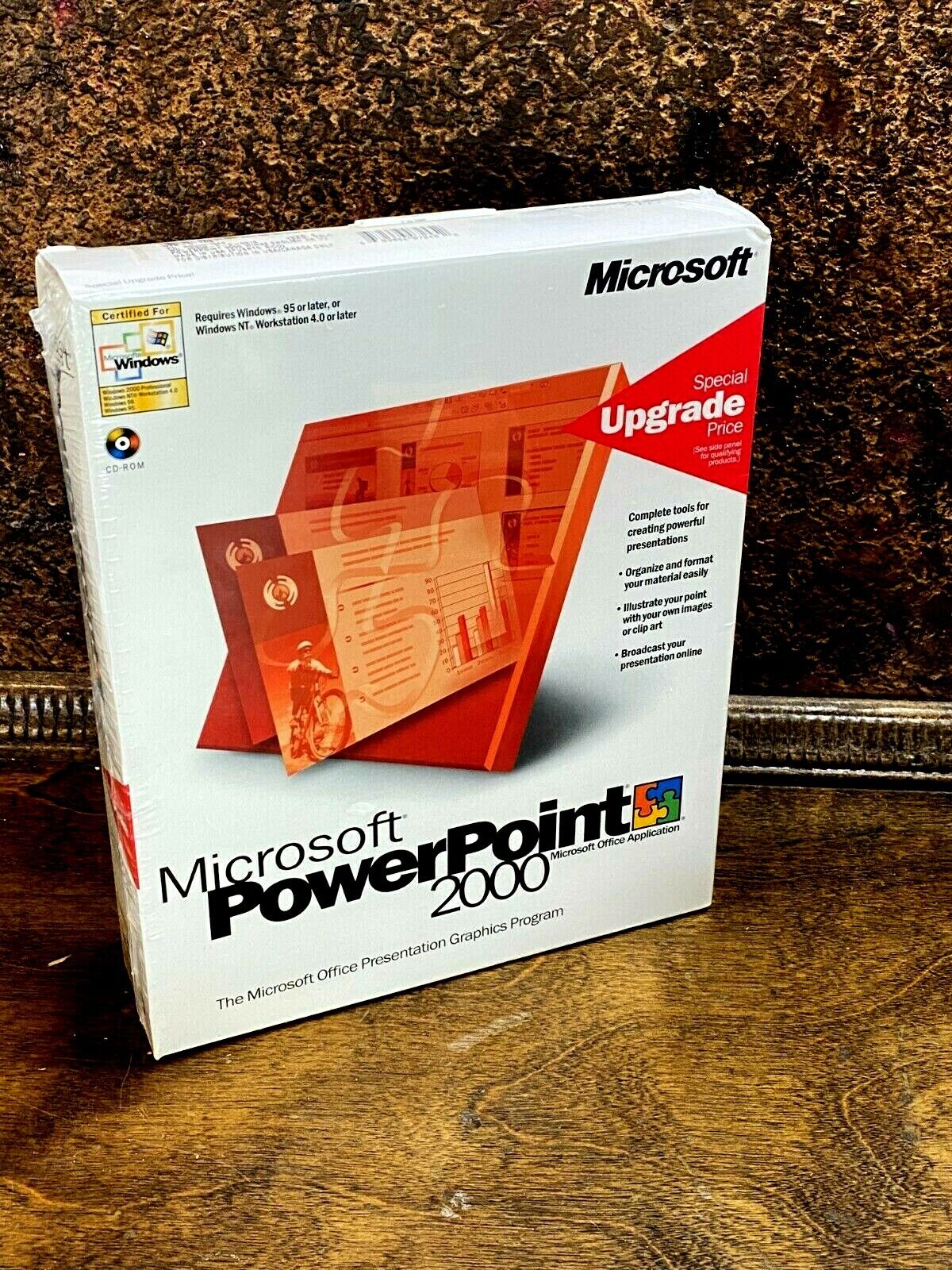 Vintage NOS Microsoft POWERPOINT 2000 Presentation Program  Factory Seaked