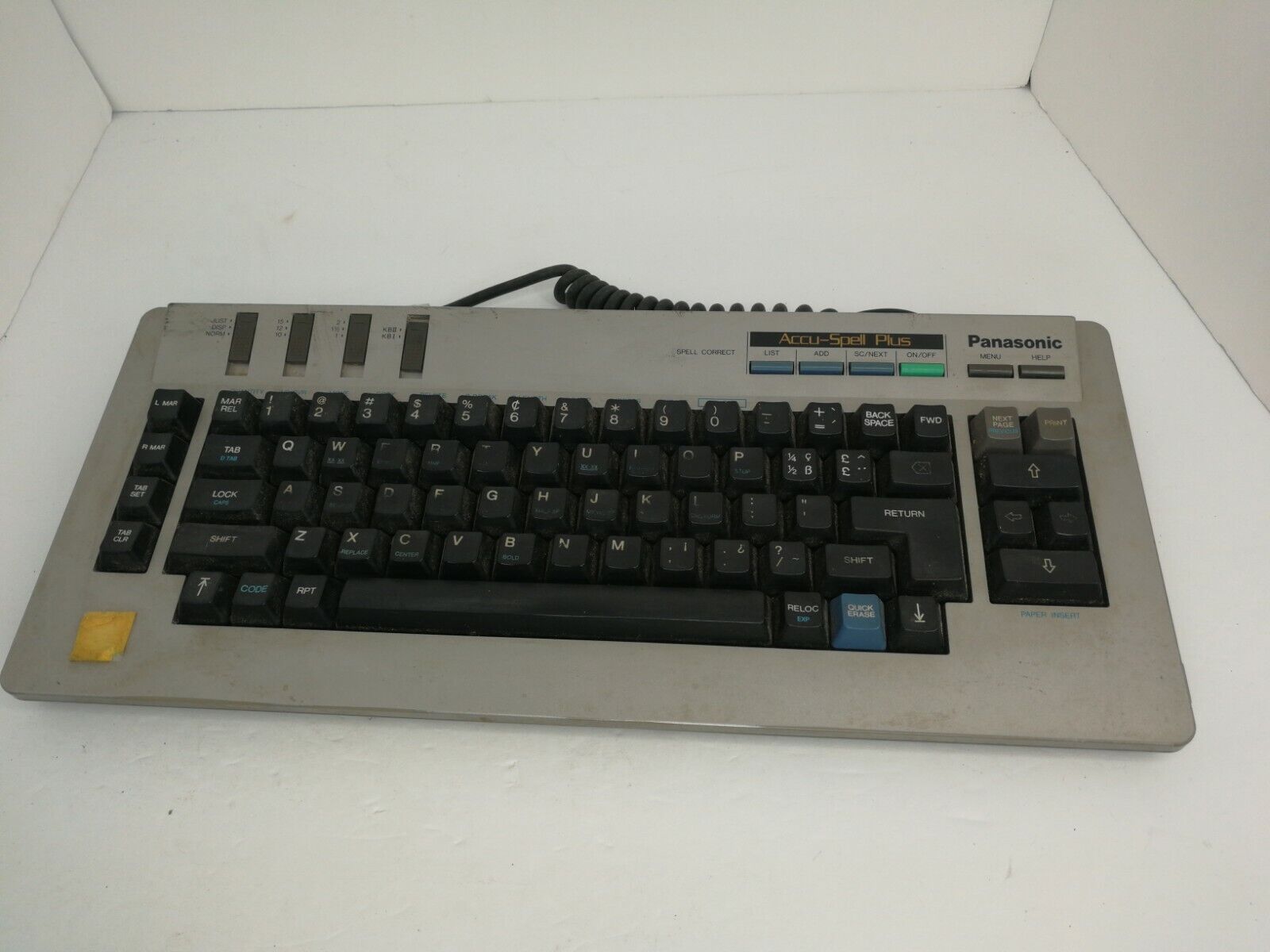 Rare Vintage Panasonic Accu-Spell Plus Keyboard Untested As Is