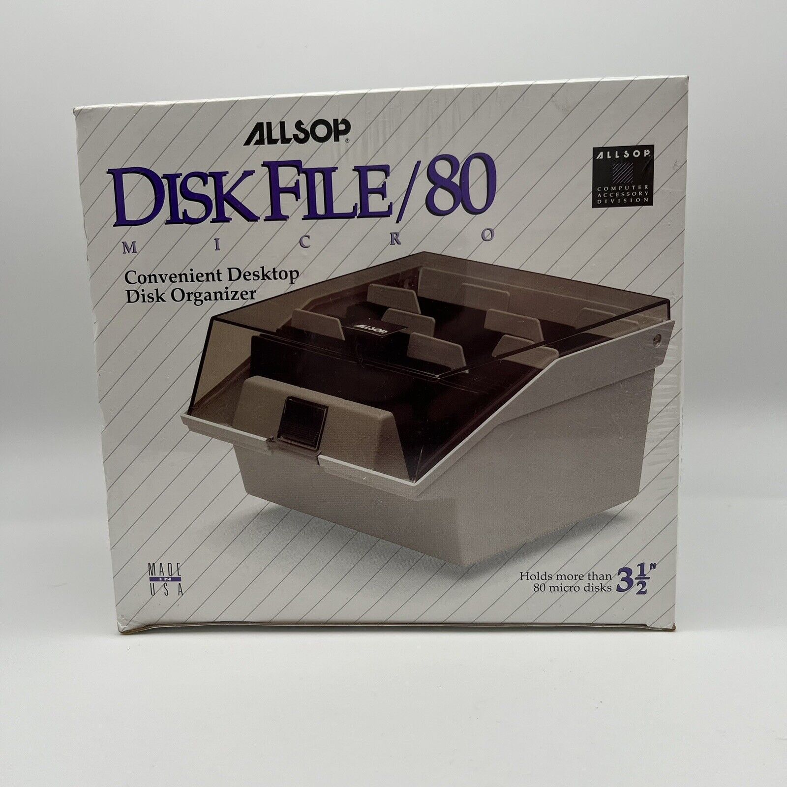 Vintage Allsop Disk File 80 Micro Desktop  3.5\