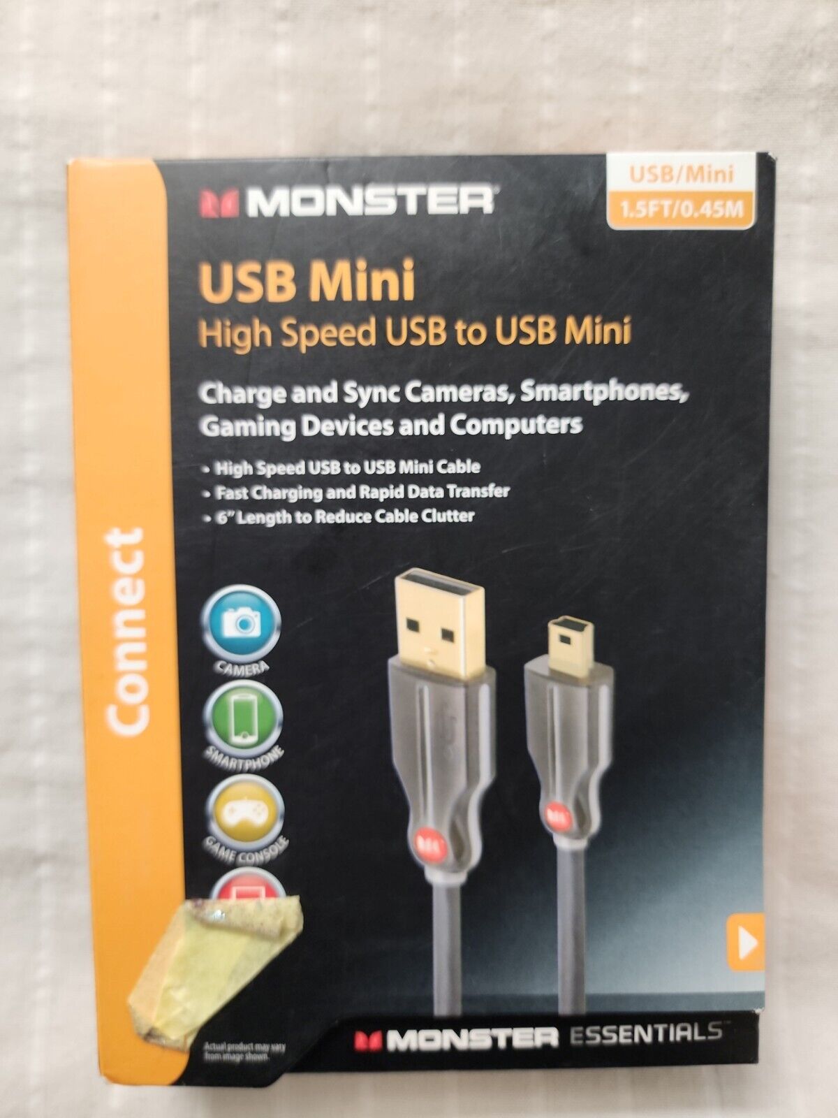 Monster High Speed USB to USB Mini Charging Sync Cable Camera Gaming New in Box