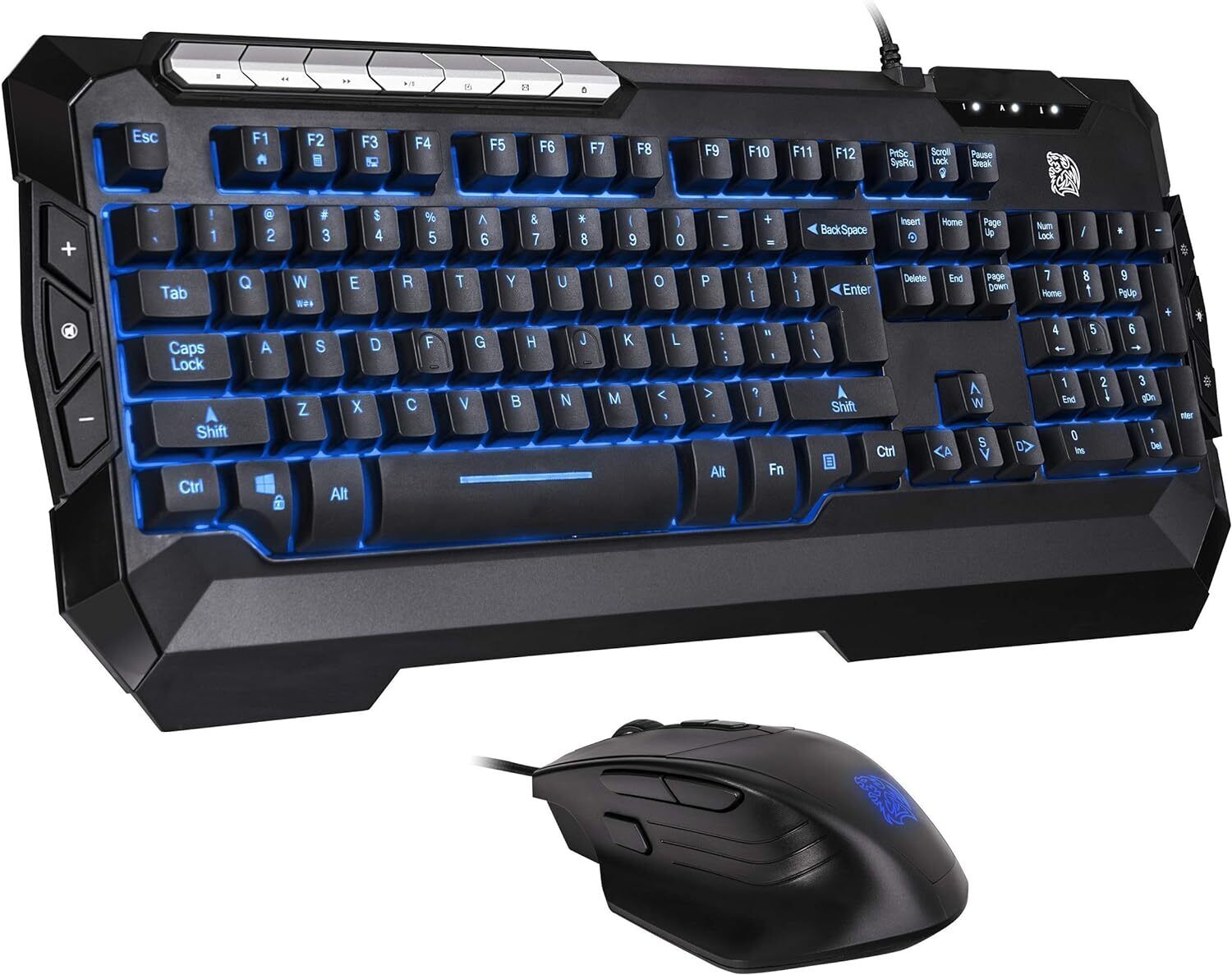 Thermaltake TT eSports Commander Gaming Keyboard and Gaming Mouse - Black