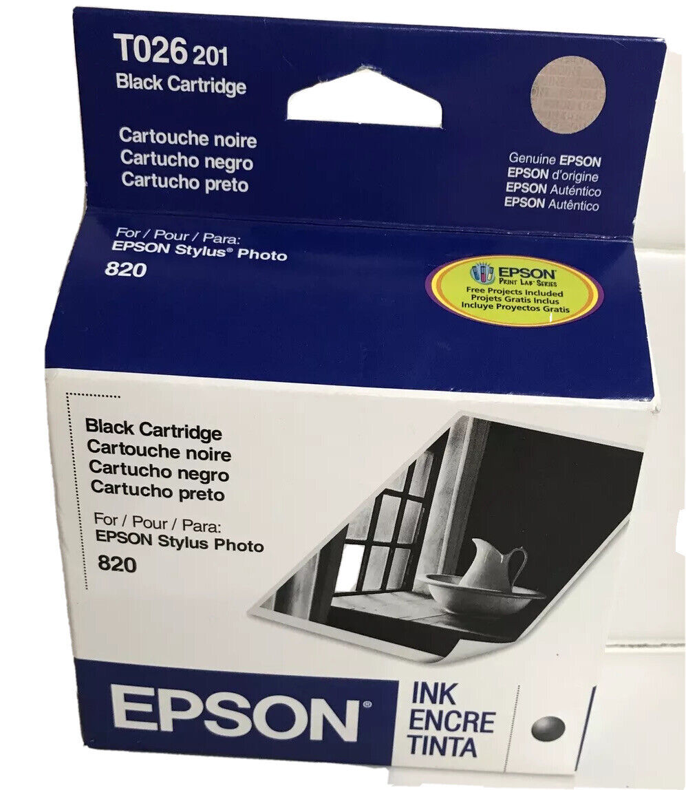 Epson T026 201 Black Ink Cartridge Expired 05/2005 for Epson Stylus Photo 820
