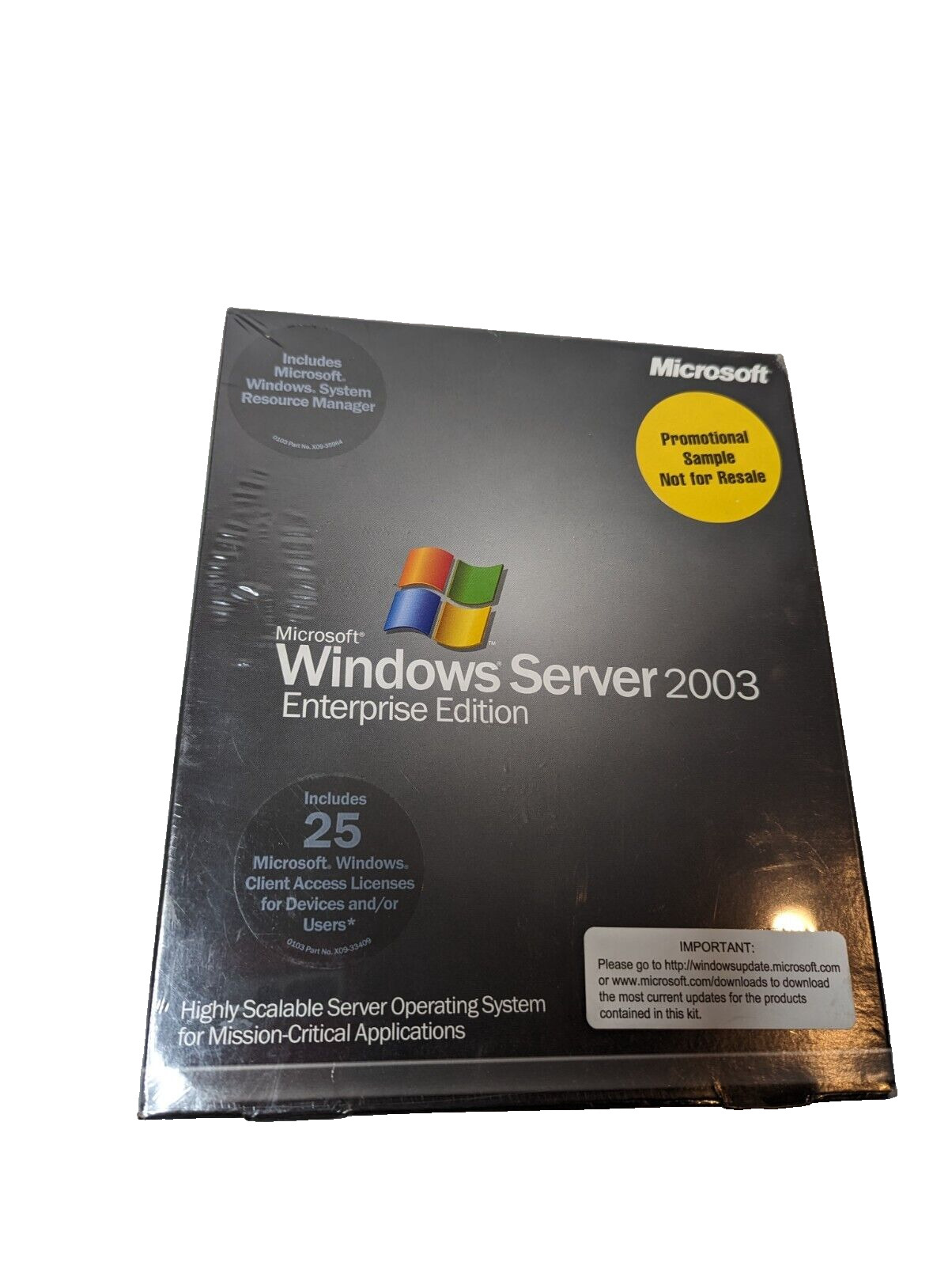 Microsoft Windows Server 2003 Enterprise Edition Brand New Sealed Vintage PC