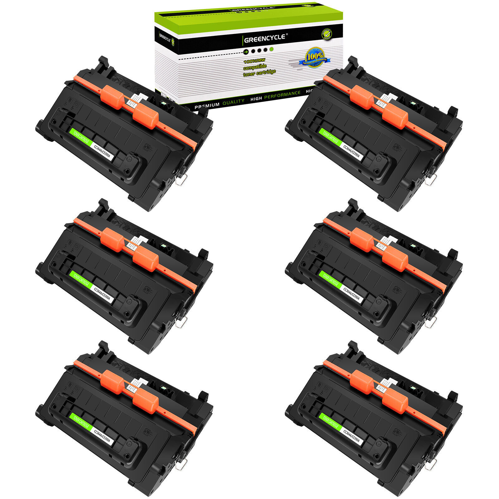 GREENCYCLE 6PK CC364A Toner Cartridge Fit for HP LaserJet P4015TN P4515N P4515XM