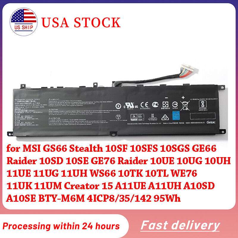 Genuine BTY-M6M battery for MSI GE76 GE66 GS66 Stealth SF 10SF-005US 10UG 11UG