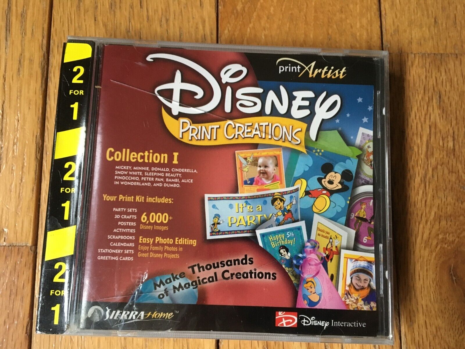 Disney Print Artist Creations Collection PC CD Winnie the Pooh Minnie Donald etc