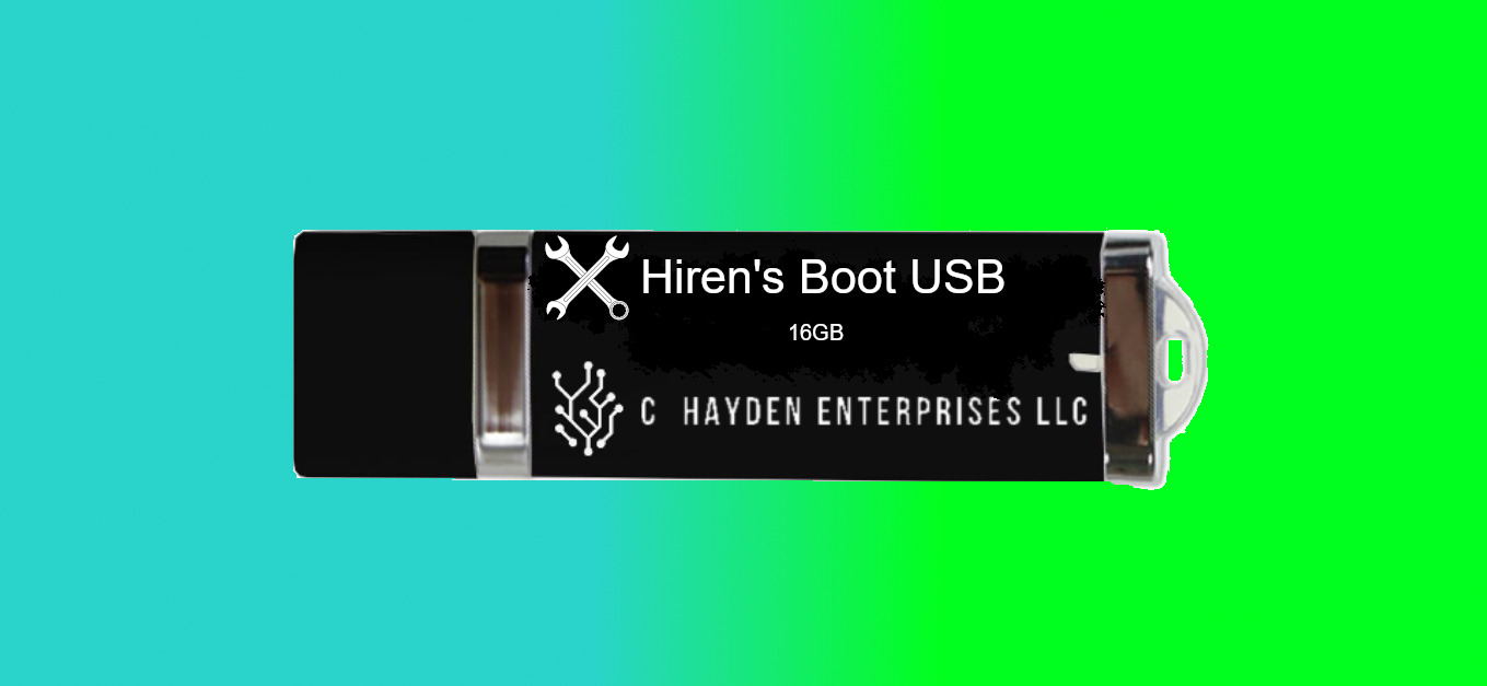 Hiren\'s Boot 2024 USB Drive | Repair, Diagnostics, User Password Reset, Recovery