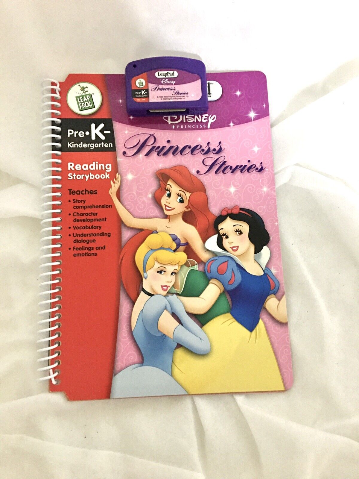 LeapFrog LeapPad Disney Princess Stories Ariel Cinderella Book + Cartridge