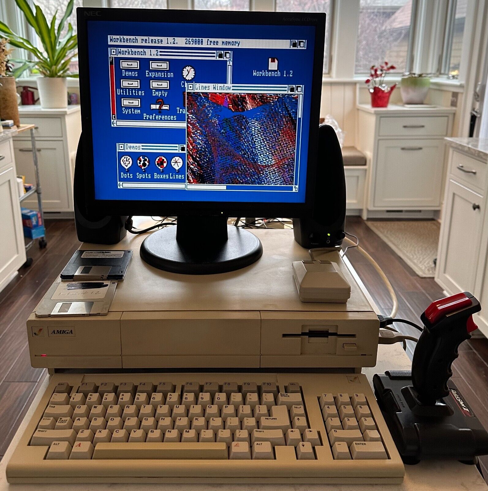 Commodore Amiga 1000 Vintage Desktop Computer System w Monitor Working Tested