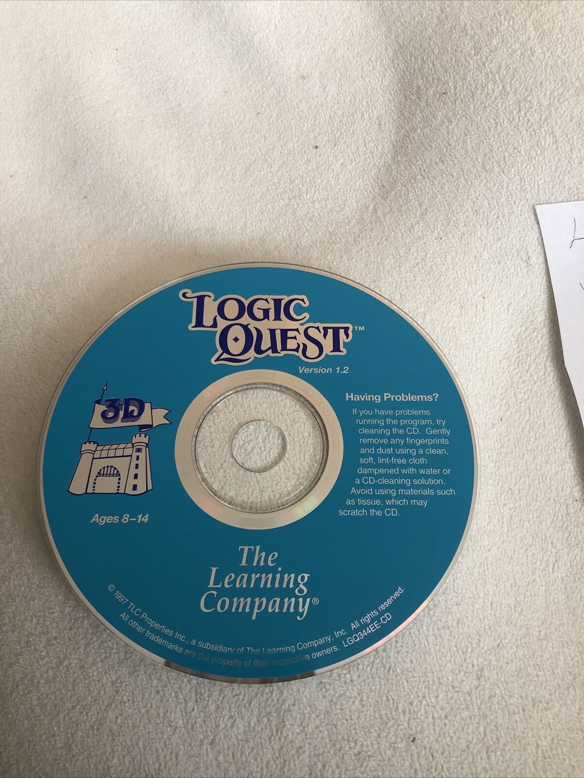 logic quest 3D version 1.2 the learning company PC CD Rom ‘97 