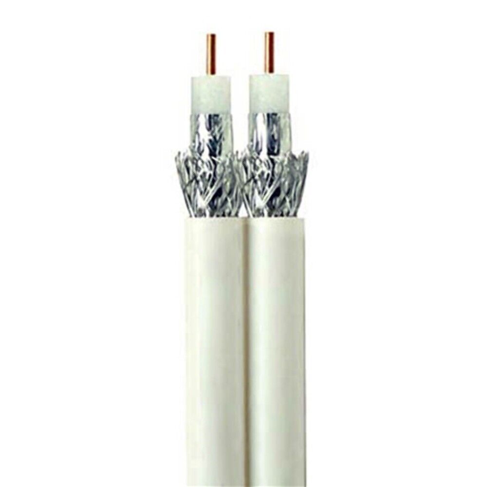 500ft Dual RG6/U CCS UL Cable White