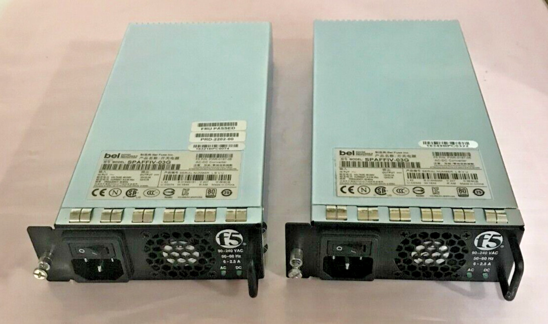 (LOT X2) SPAFFIV-03G F5 NETWORKS 400W POWER SUPPLY FOR BIG-IP 4000