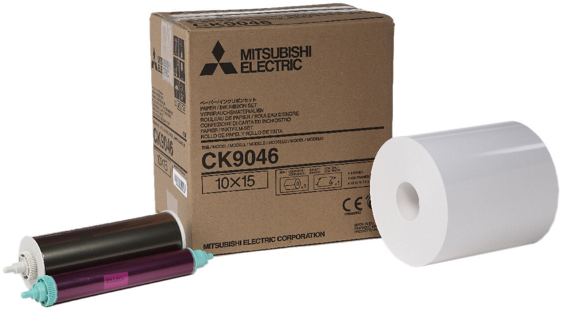 Mitsubishi 9000 Series 4x6 Print Kit (CK9046) , 1 roll of paper & ribbon per box