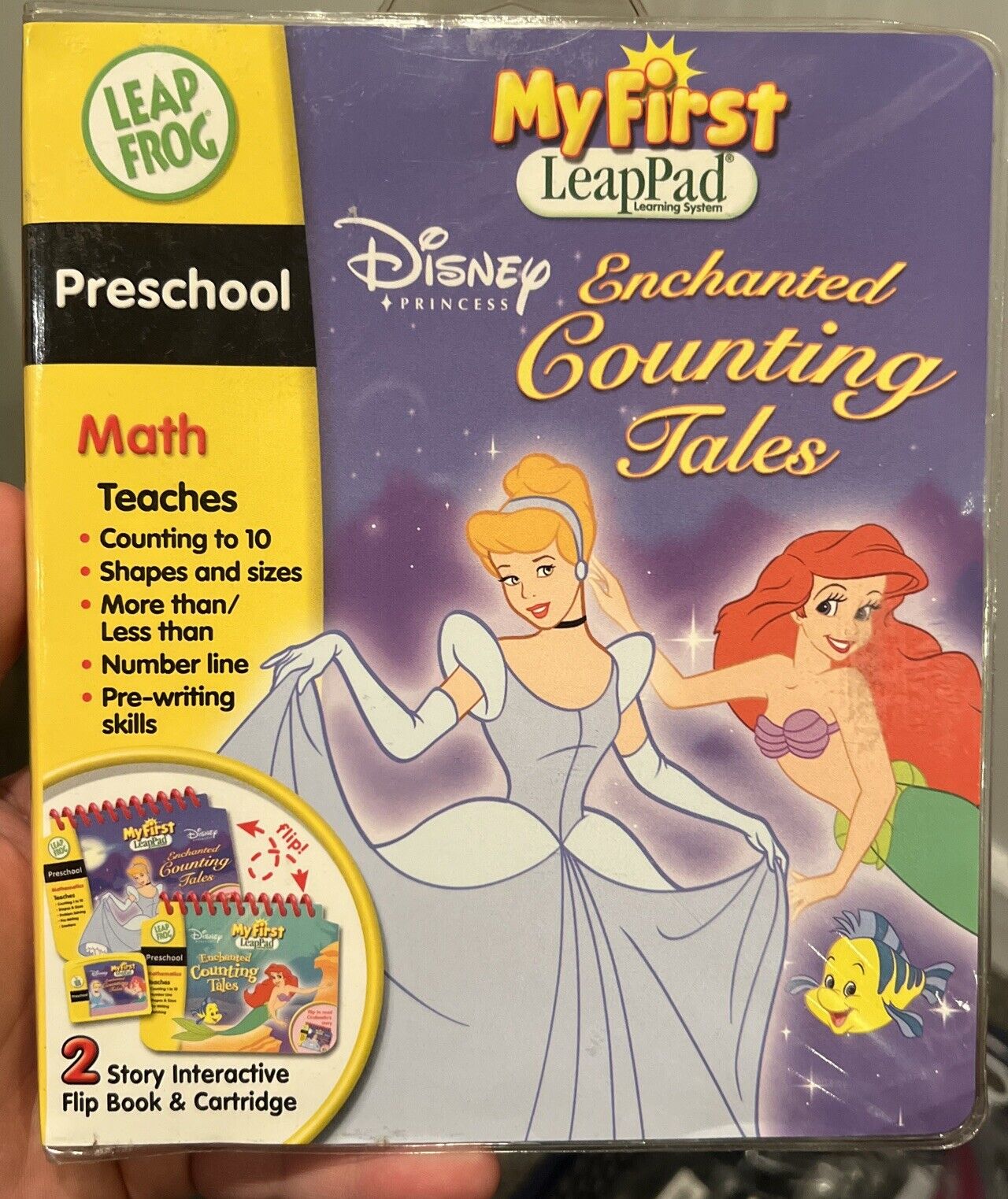 LeapFrog MY FIRST LEAP PAD - Disney PRINCESS Counting Tales Book & Cartridge