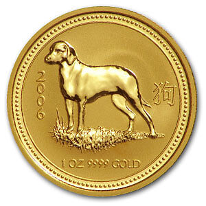 2006 Australia 1 oz Gold Lunar Dog BU (Series I) - SKU #11157