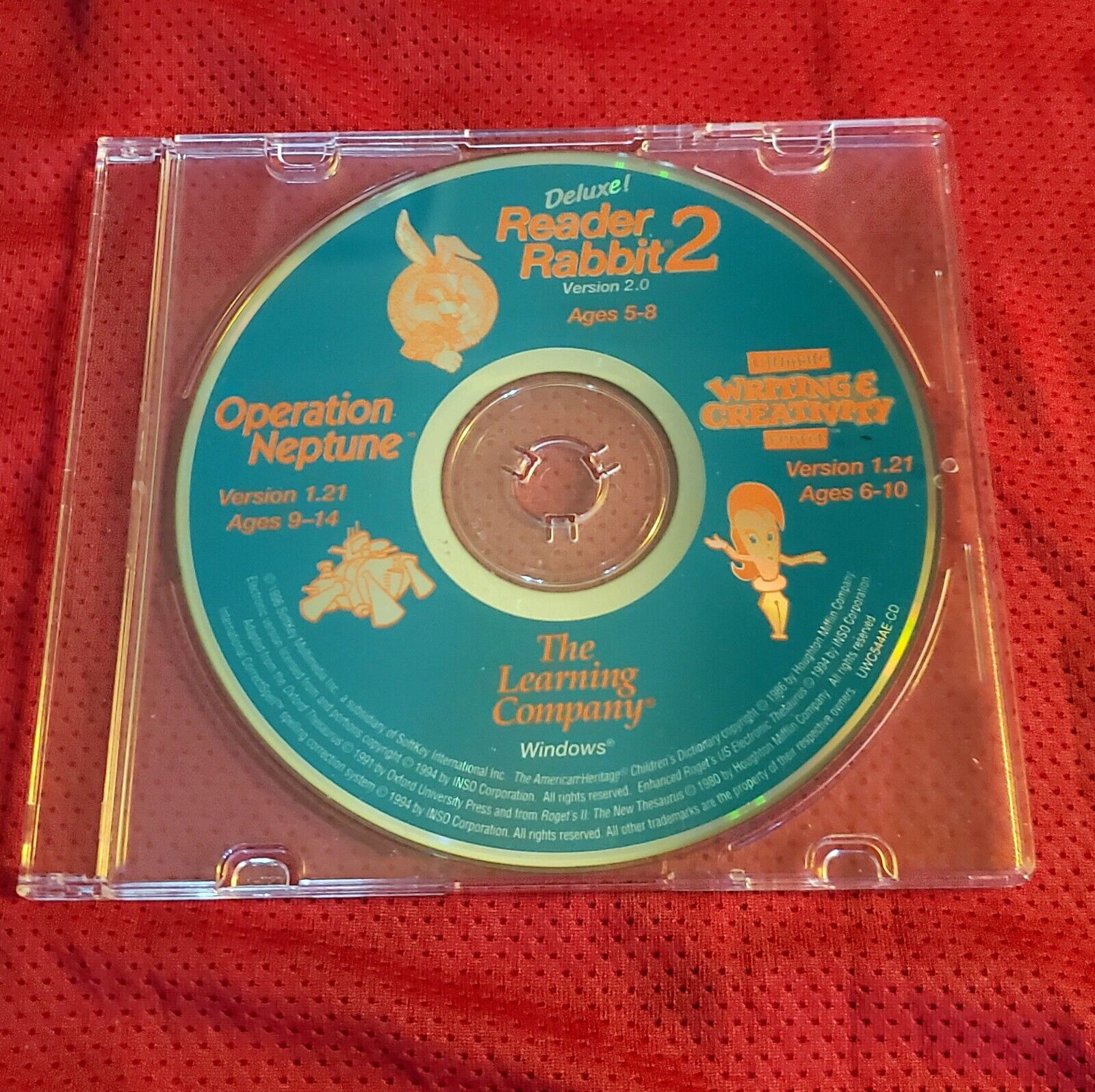VINTAGE Deluxe Reader Rabbit 2 CD Disc Ver 2.0 The Learning Company 1996