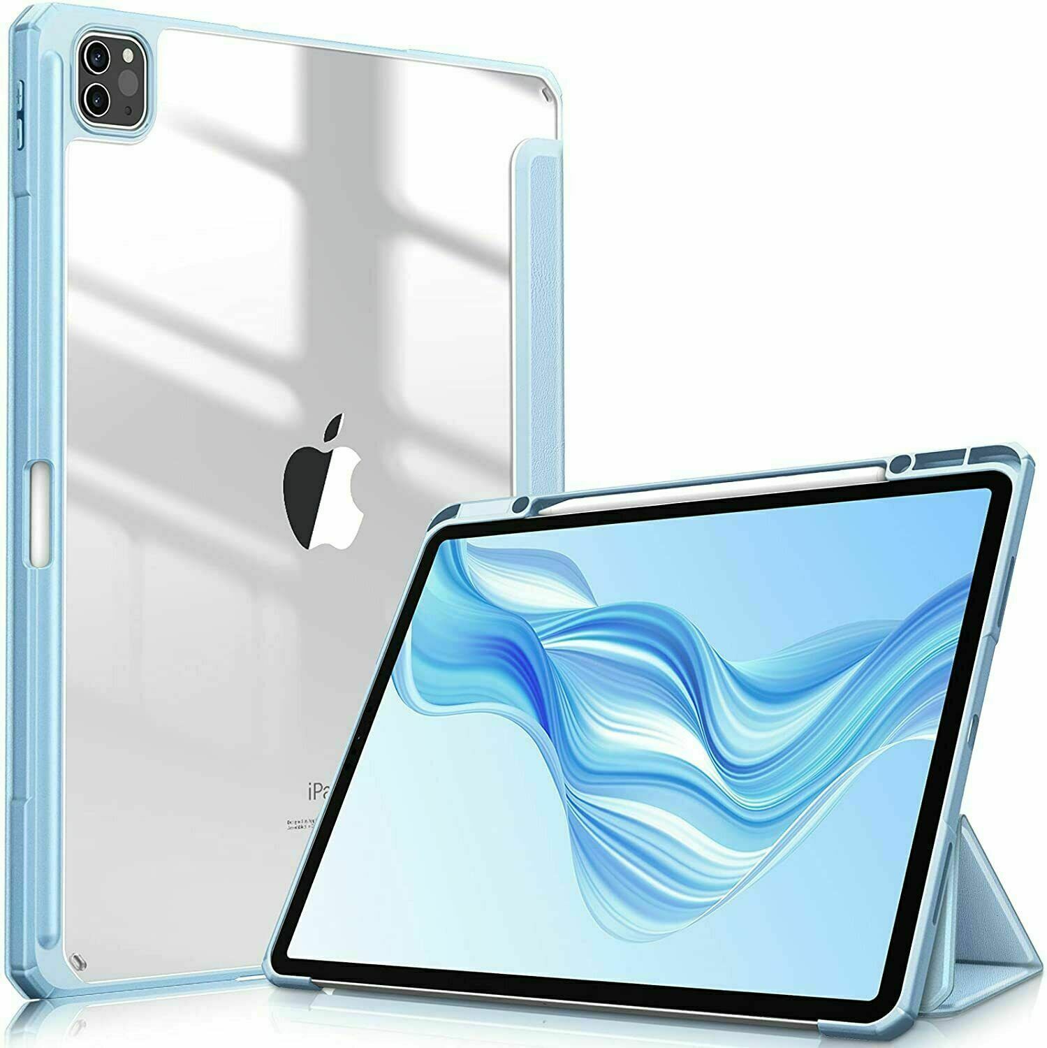Hybrid Slim Case for iPad Pro 12.9 inch 6th 2022 Transparent Back Shell Cover