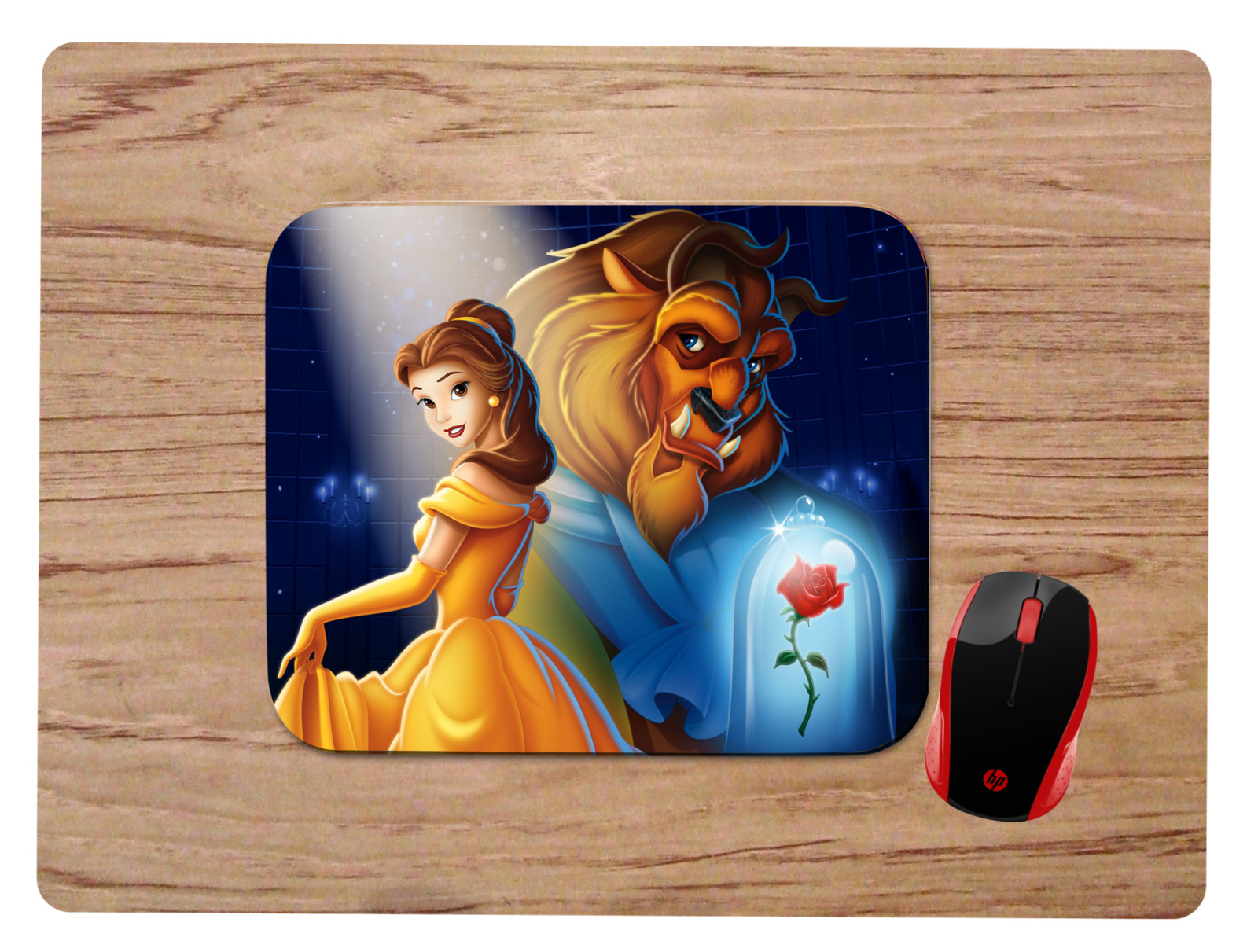 BEAUTY AND THE BEAST INSPIRED CUSTOM MOUSE PAD DESK MAT HOME SCHOOL OFFICE GIFT