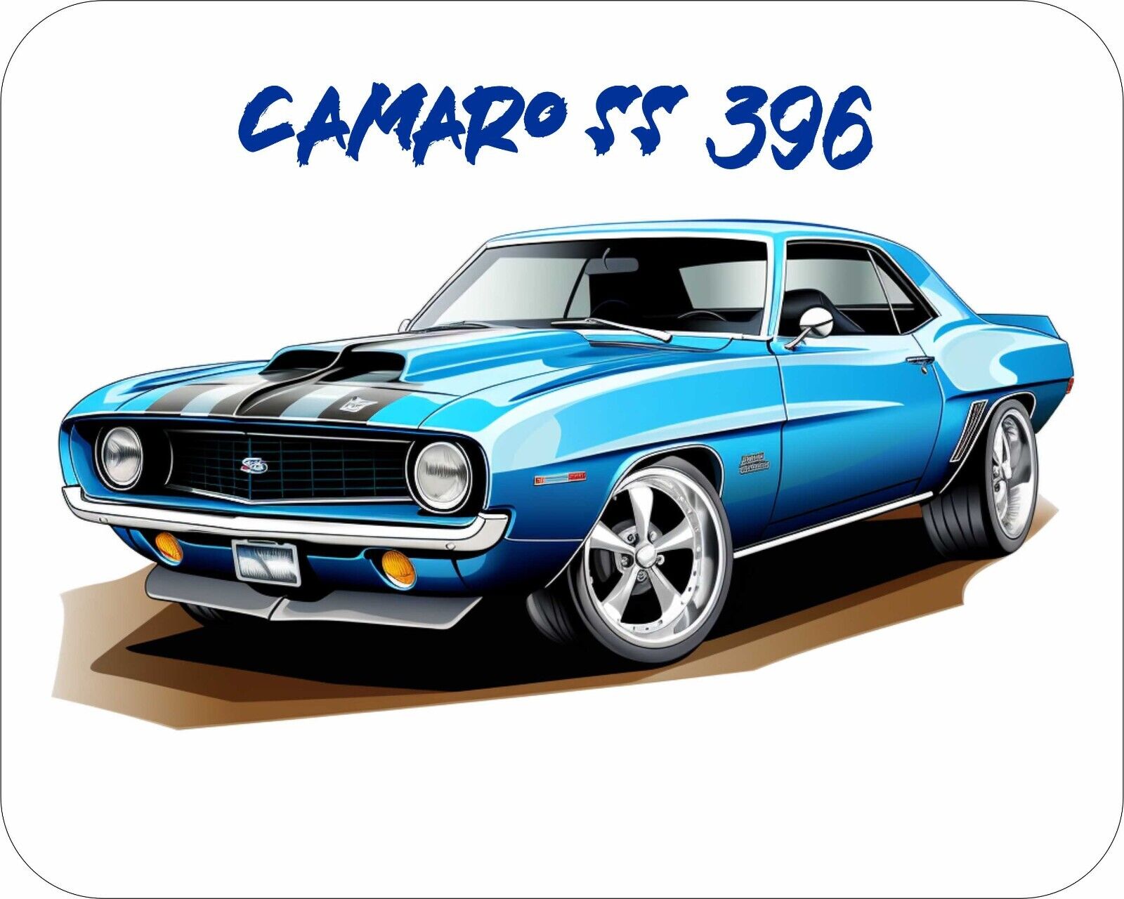 Chevy Camaro SS Mouse Pad VINTAGE Classic Art Paintings 7 3/4  x 9\
