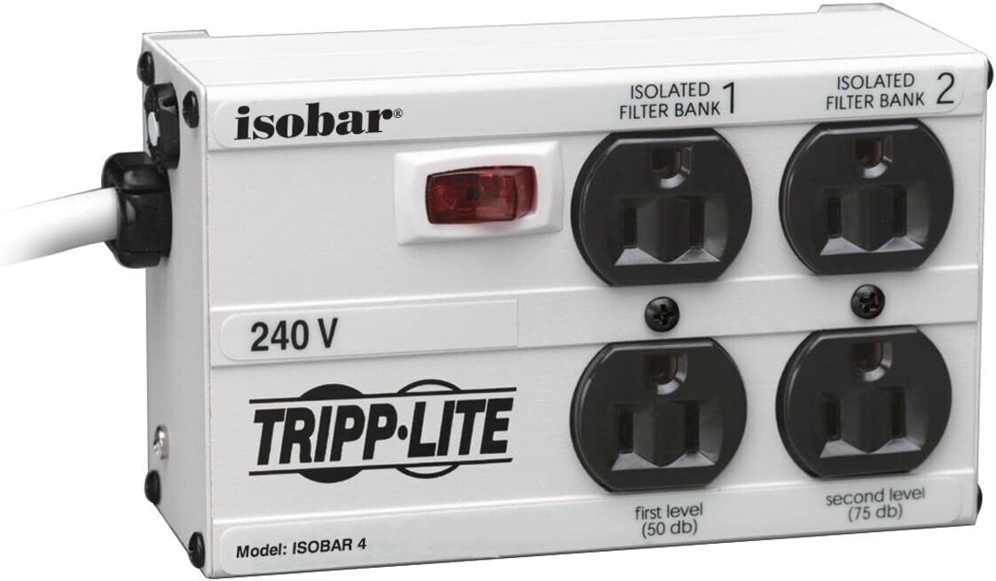 Isobar 4-Outlet 230V Surge Protector, Model ISOBAR4/220 - Premium Power